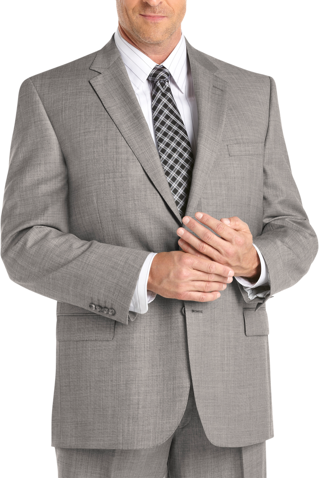 Pronto Uomo Platinum Executive Fit Suit Black And White Sharkskin Men S Big Tall Men S Wearhouse