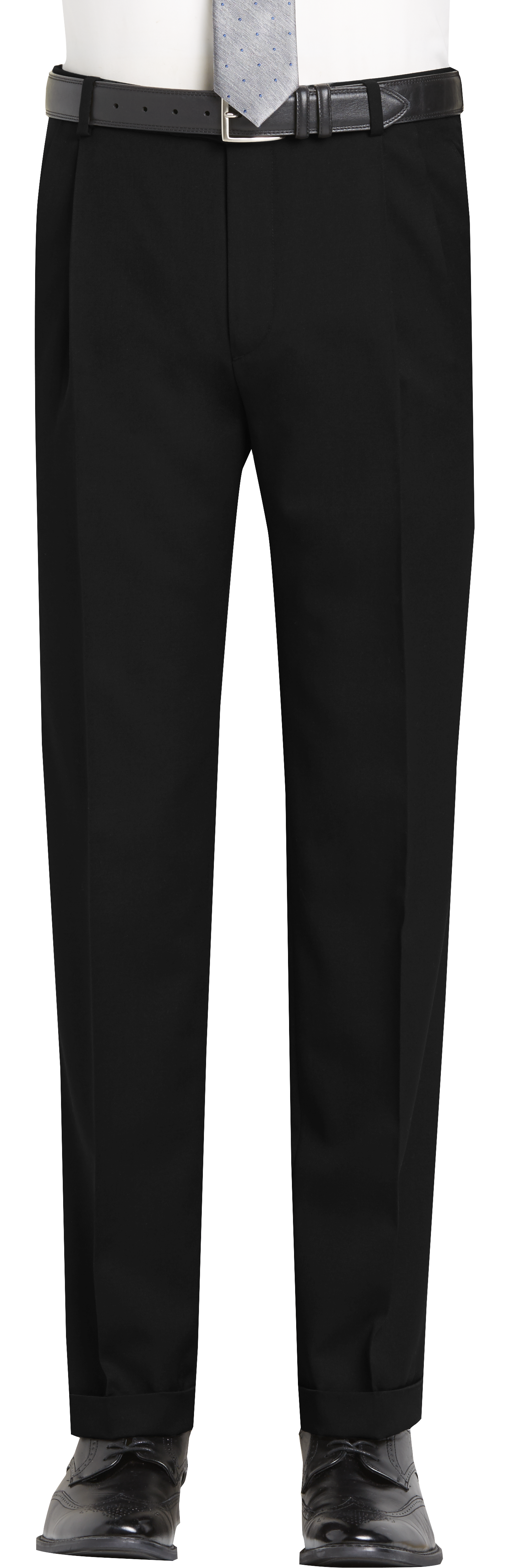 Pronto Uomo Platinum Suit Separates Modern Fit Pleated Slacks, Black ...