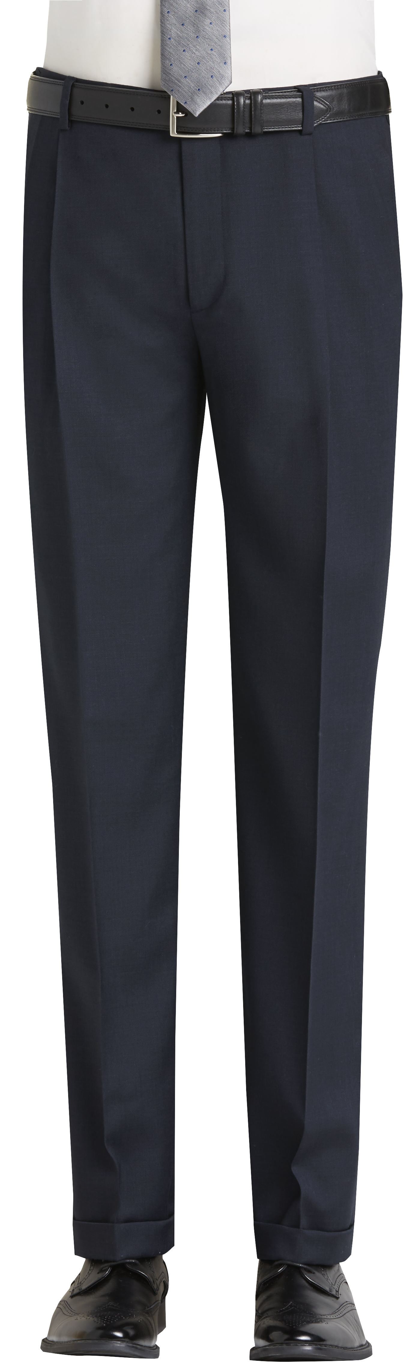Pronto Uomo Platinum Suit Separates Modern Fit Pleated Slacks, Navy ...