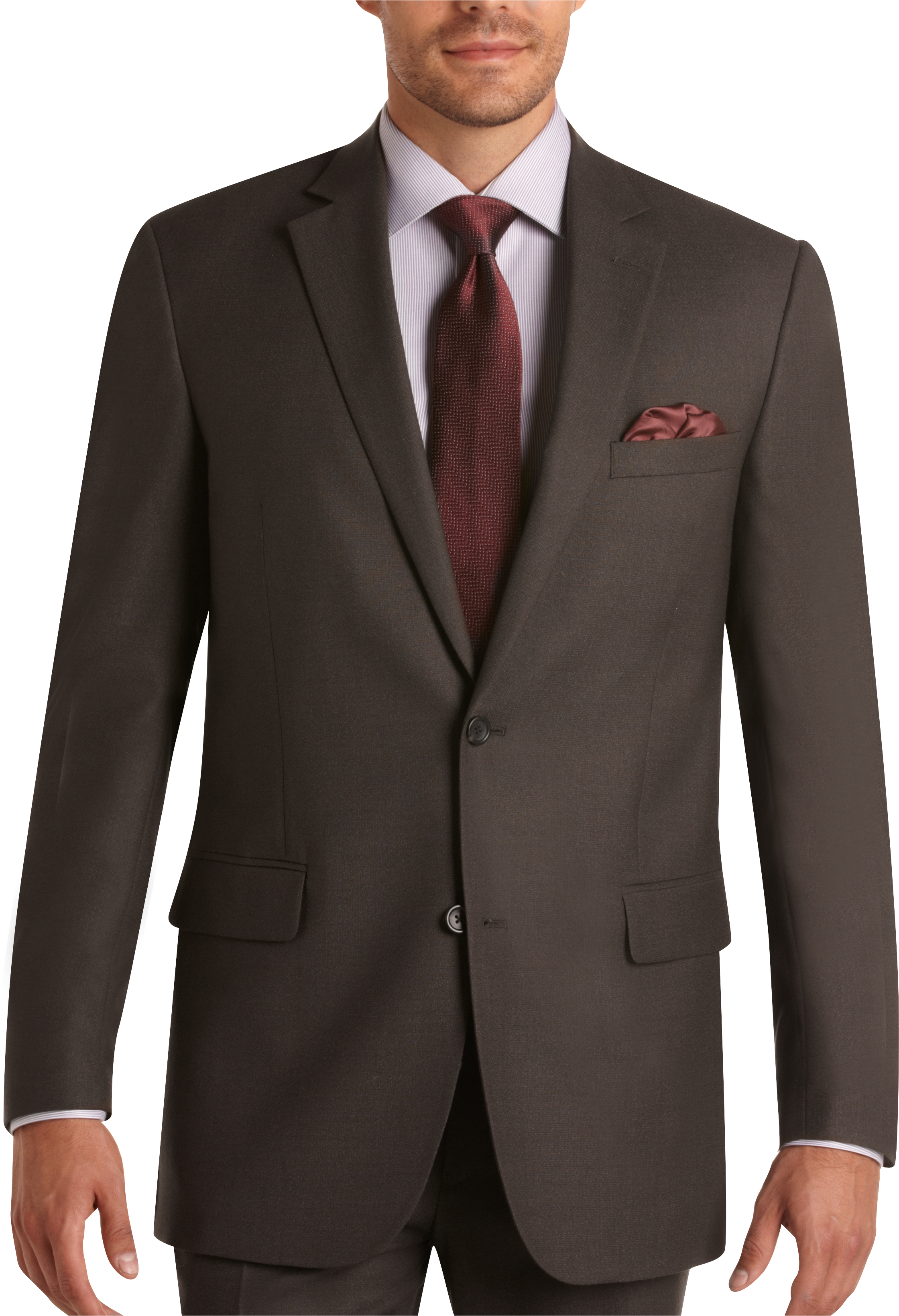 Pronto Uomo Dark Taupe Executive Fit Suit - Men's Big & Tall | Men's ...