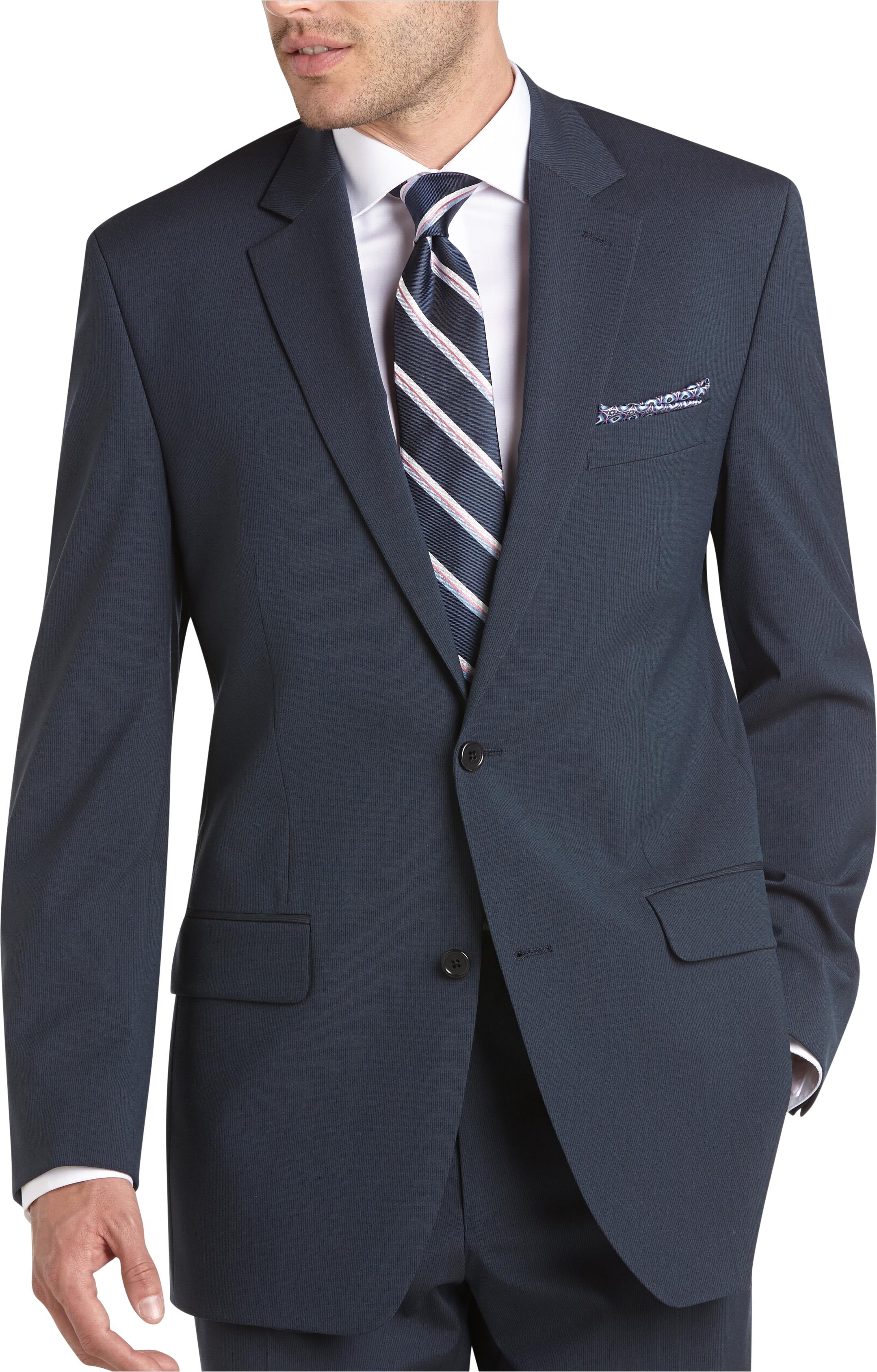 Michael Kors Blue Stripe Slim Fit Suit - Men's Sale | Men's Wearhouse