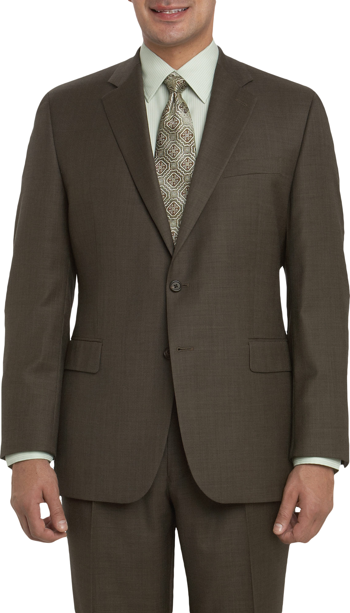 olive sharkskin suit