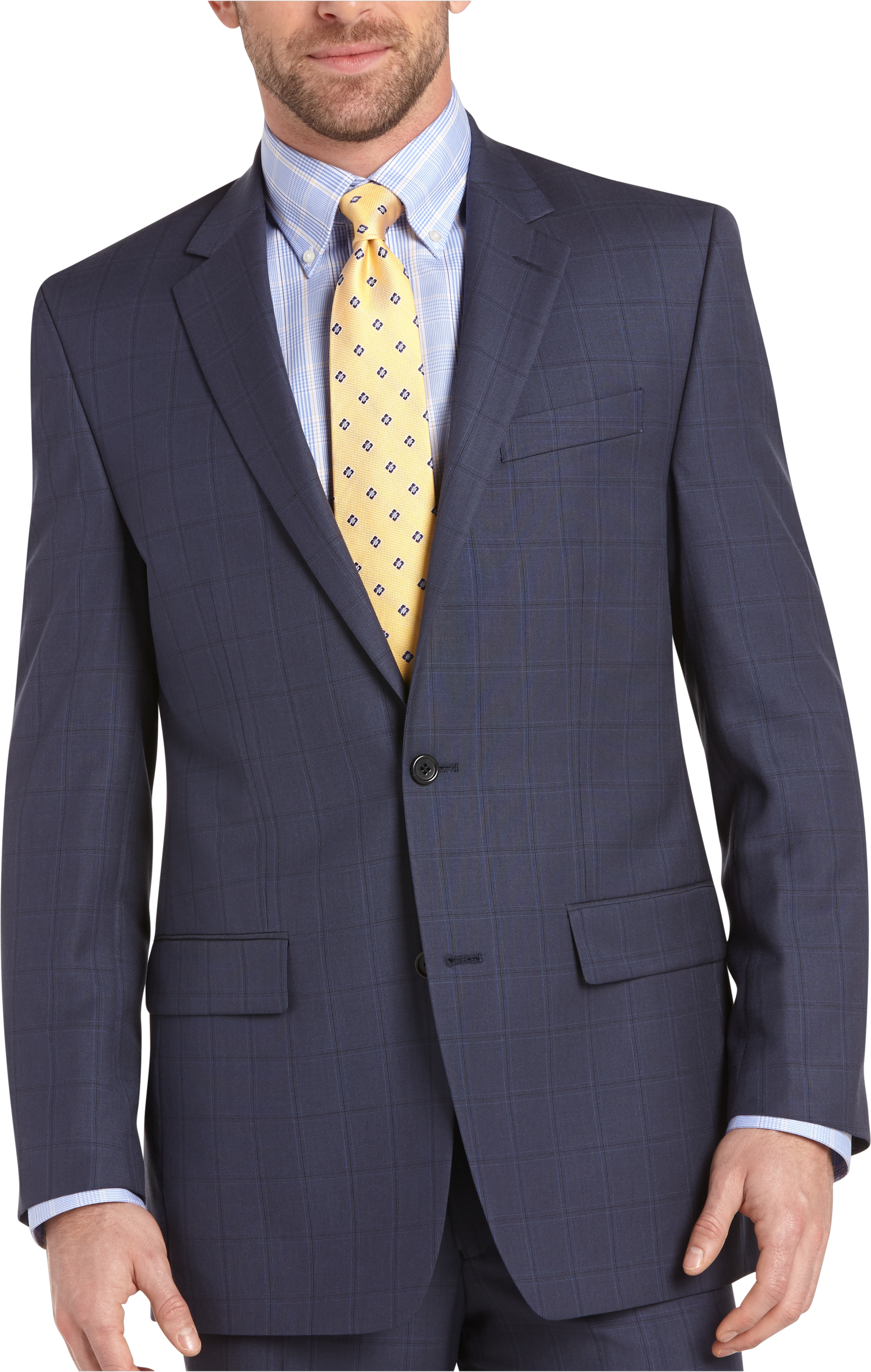 Michael Kors Blue Plaid Modern Fit Suit - Men's Sale | Men's Wearhouse