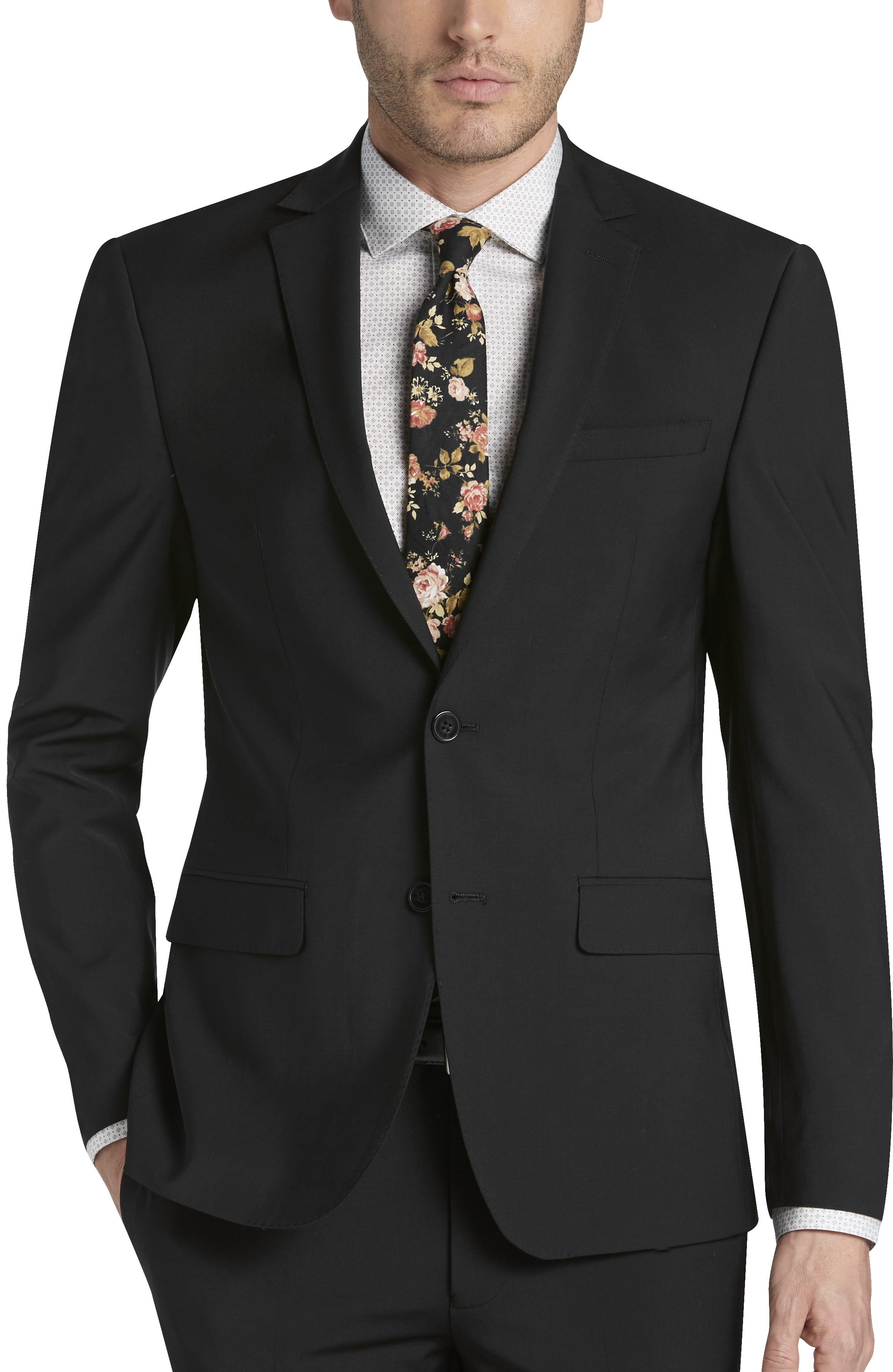 Calvin Klein X-Fit Infinite Stretch Black Extreme Slim Fit Suit - Men's  Sale | Men's Wearhouse