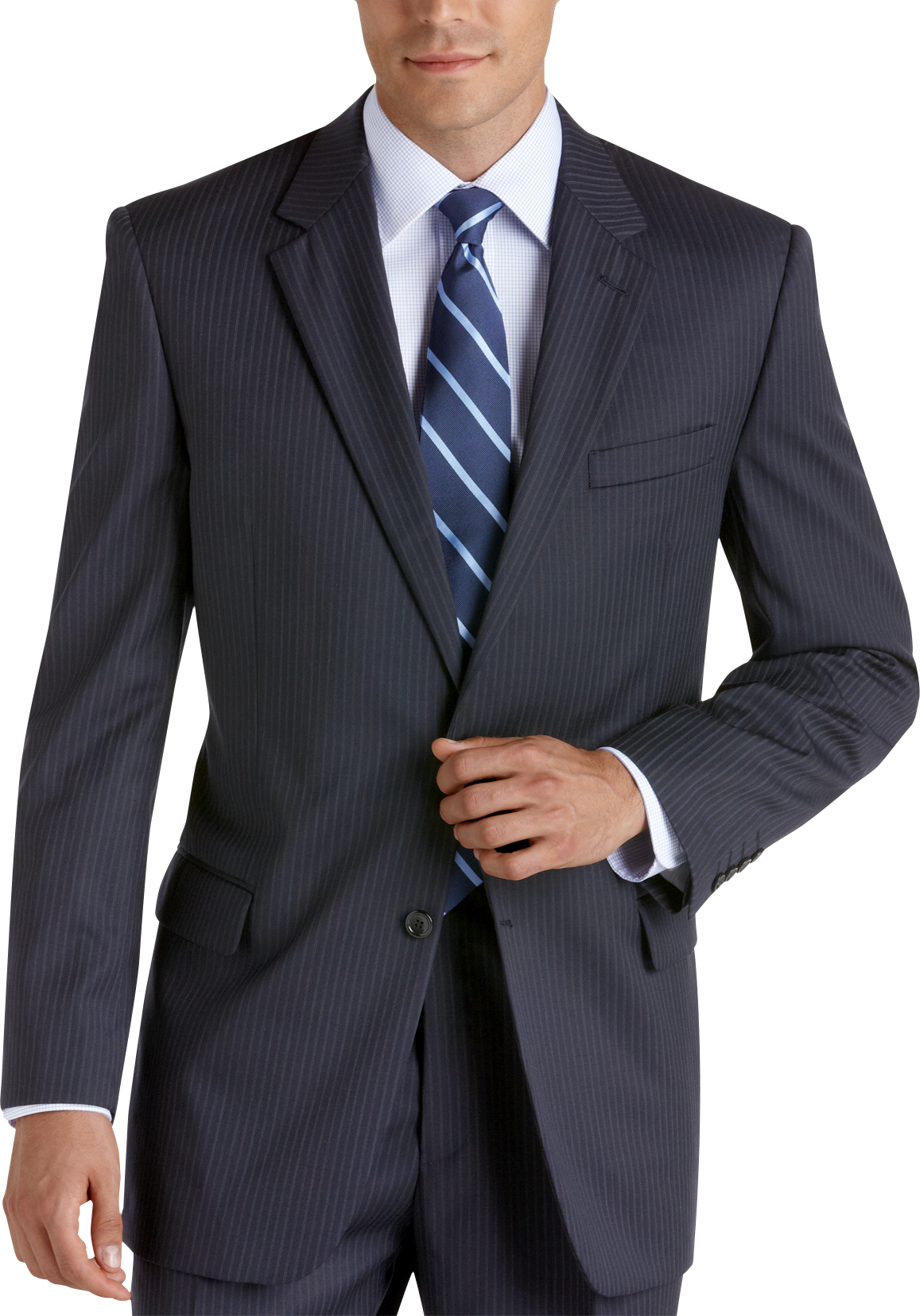 Nautica Navy Multstripe Suit - Men's Suits | Men's Wearhouse