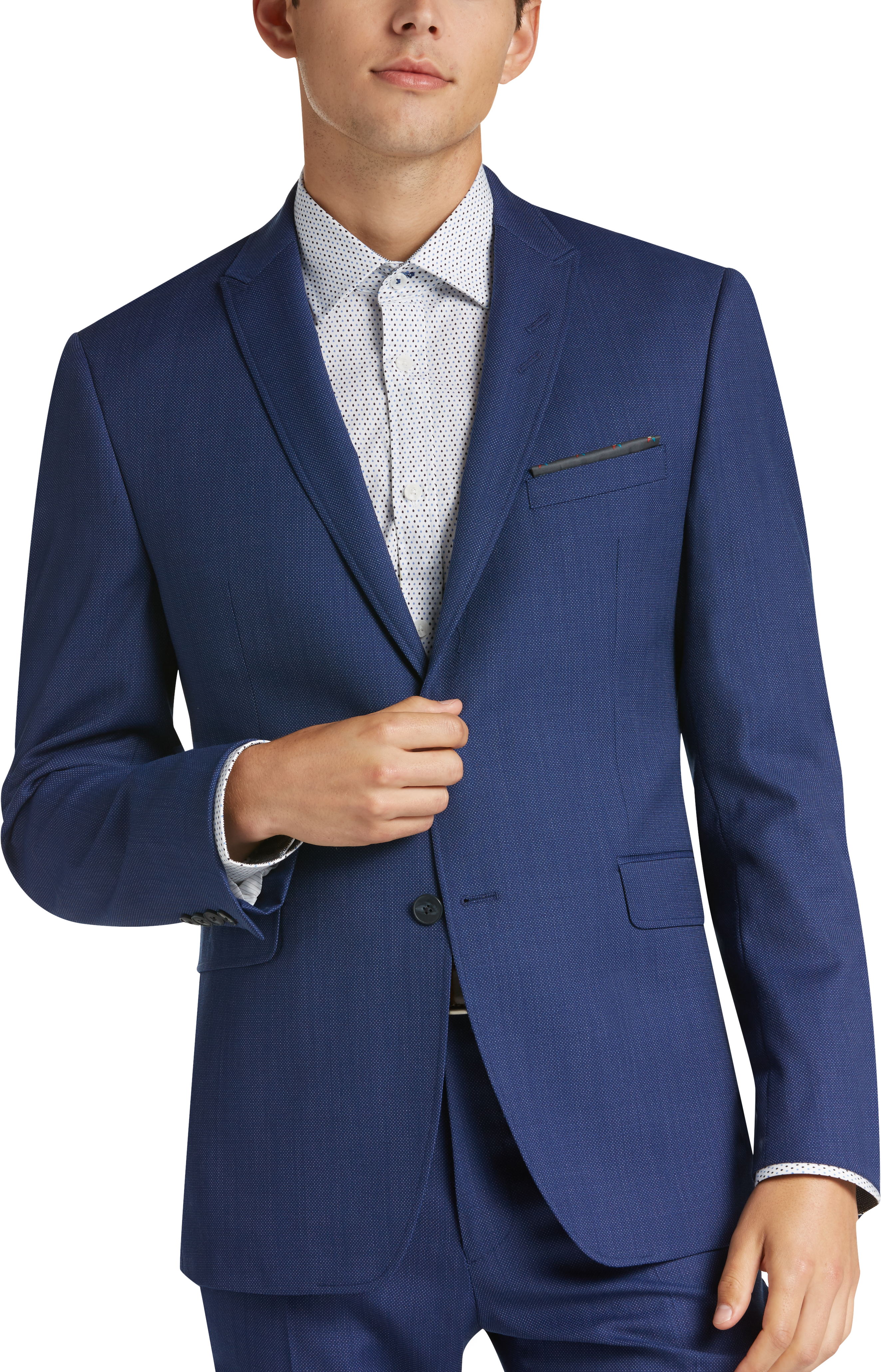 Perry Ellis Premium Blue Extreme Slim Fit Suit - Men's Suits | Men's ...