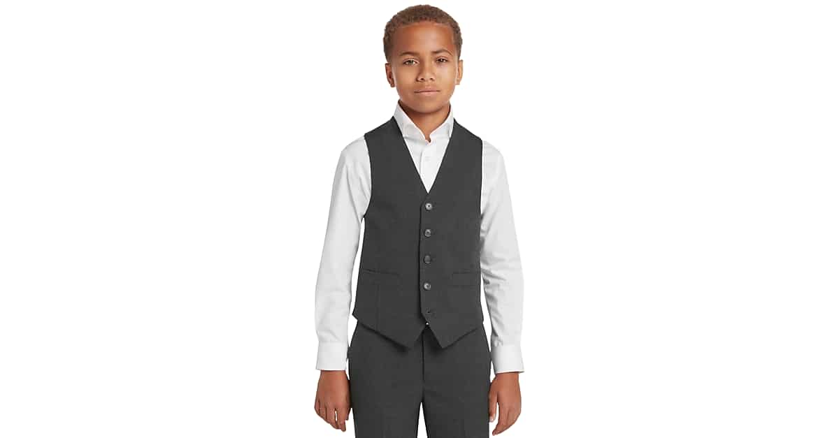 Joseph Abboud Boys Suit Separates Vest, Charcoal - Men's Suits | Men's ...