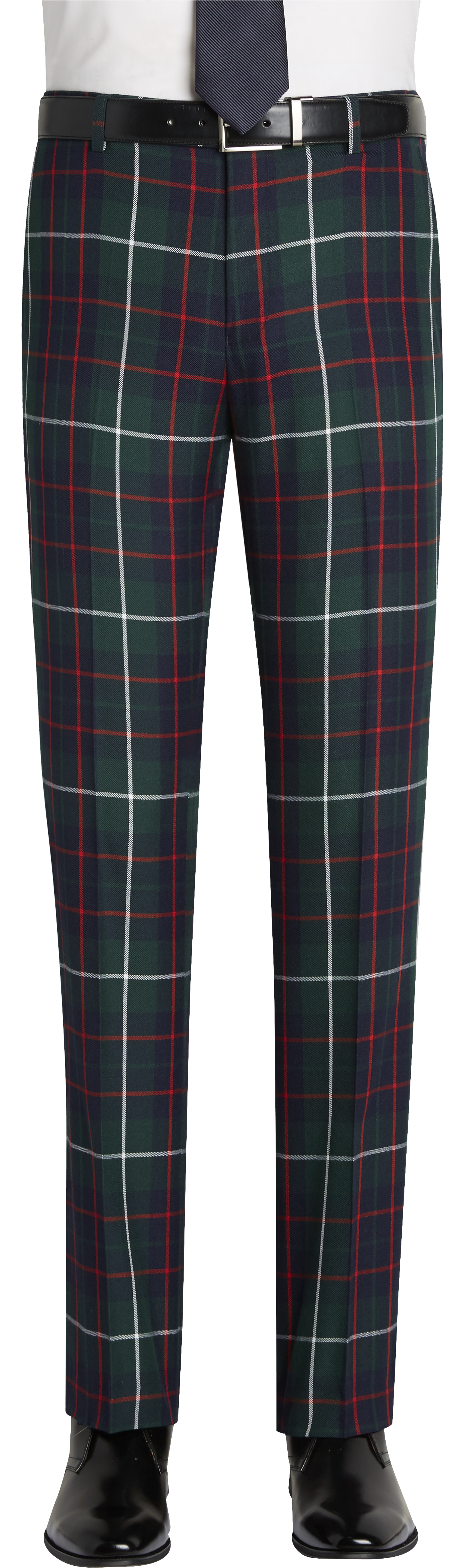 green and red plaid pants