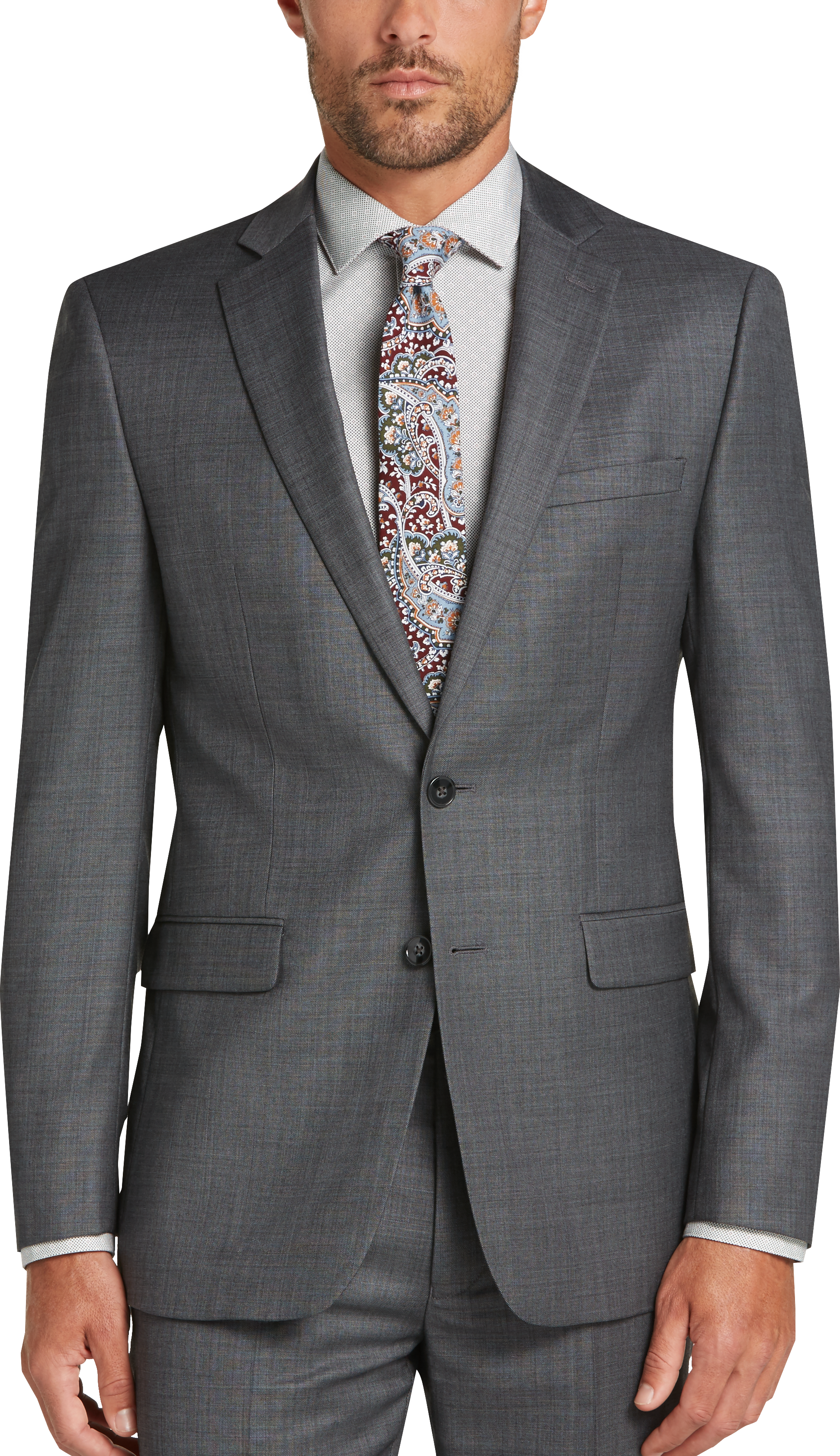 Descubrir 46+ imagen calvin klein x-fit gray sharkskin slim fit suit