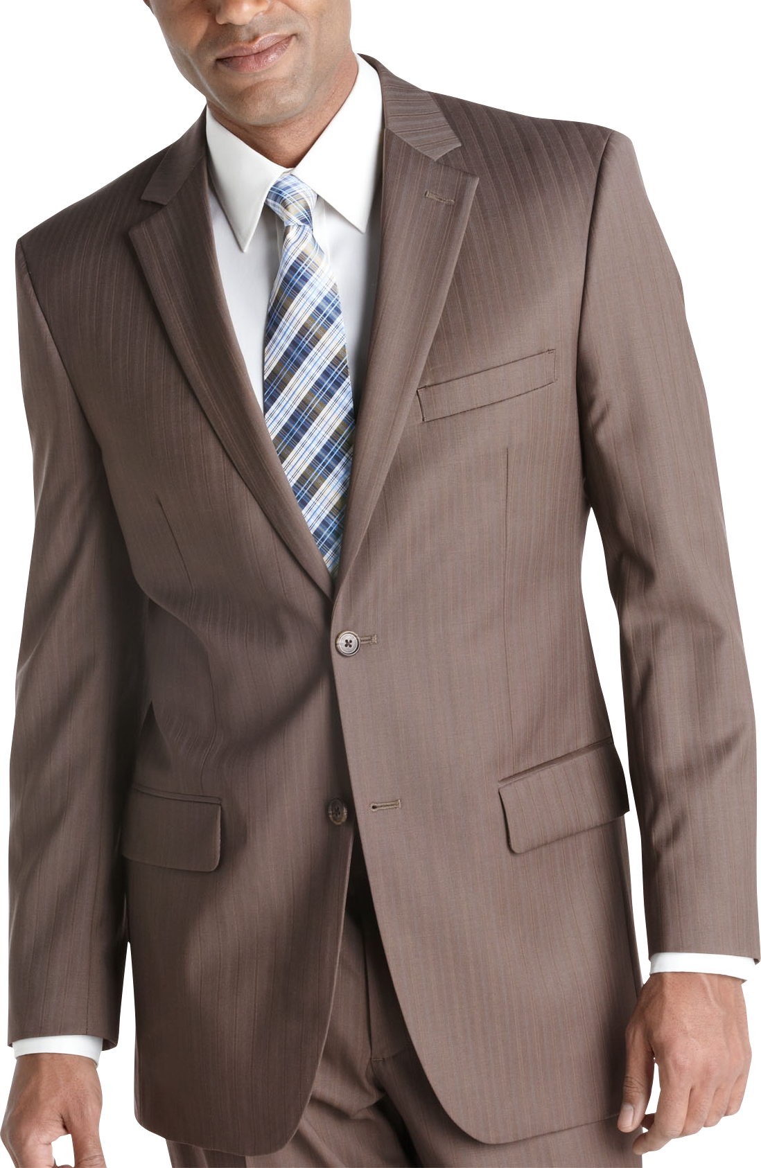 Wilke Rodriguez Taupe Stripe Modern Fit Suit - Men's Sale | Men's Wearhouse