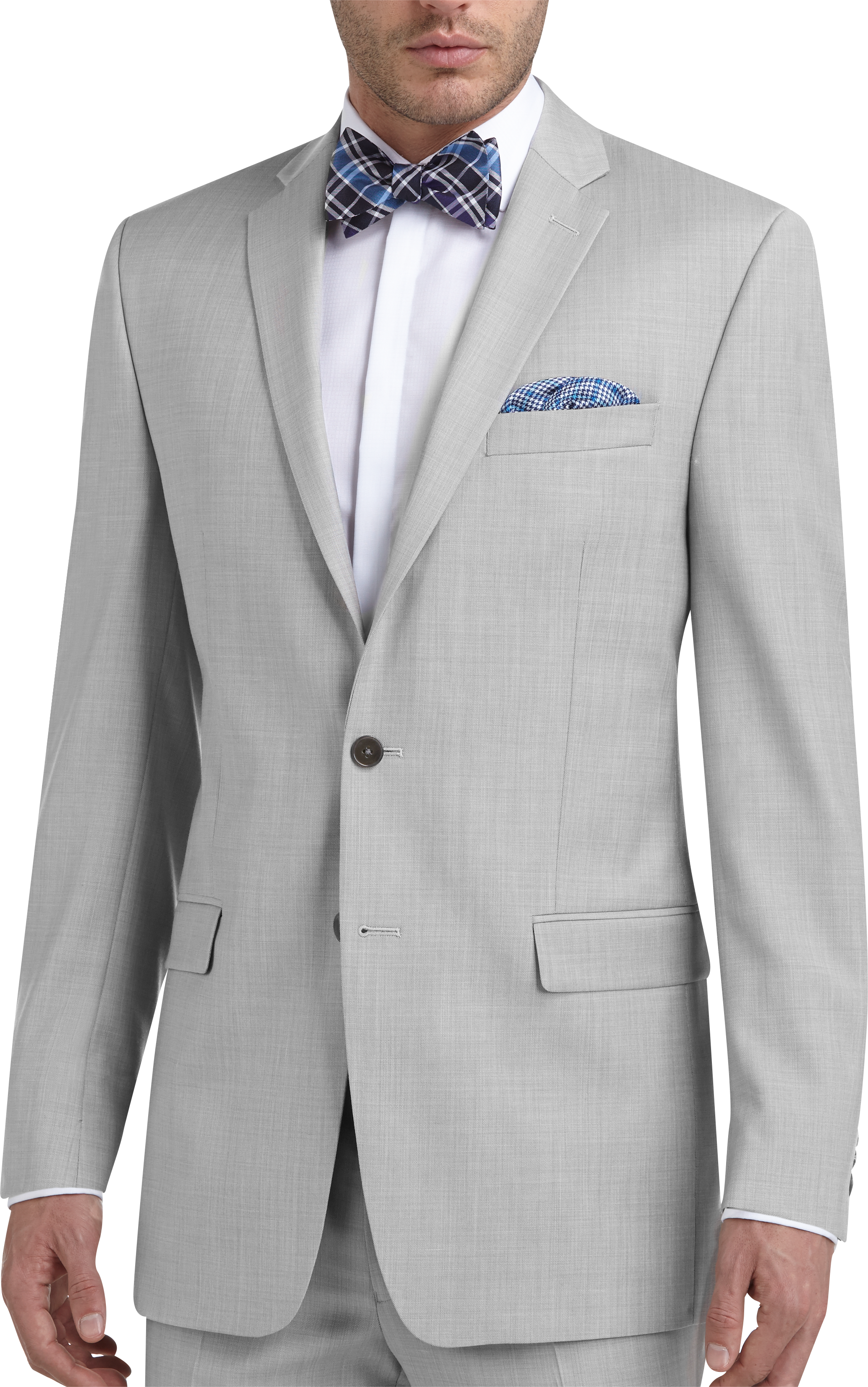 calvin klein light gray sharkskin modern fit suit