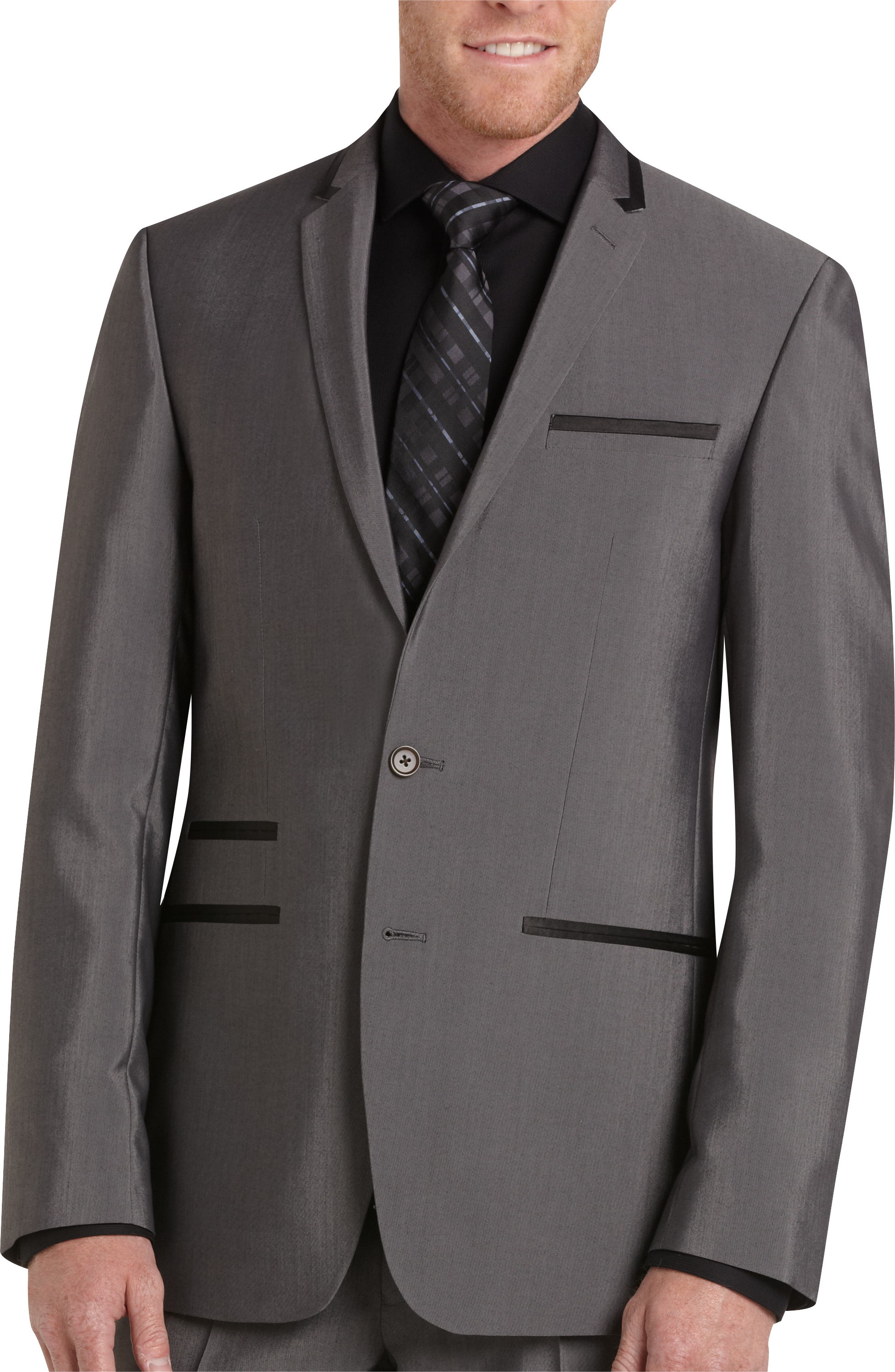 Andrew Fezza Gray Extreme Slim Fit Suit - Men's Sale | Men's Wearhouse