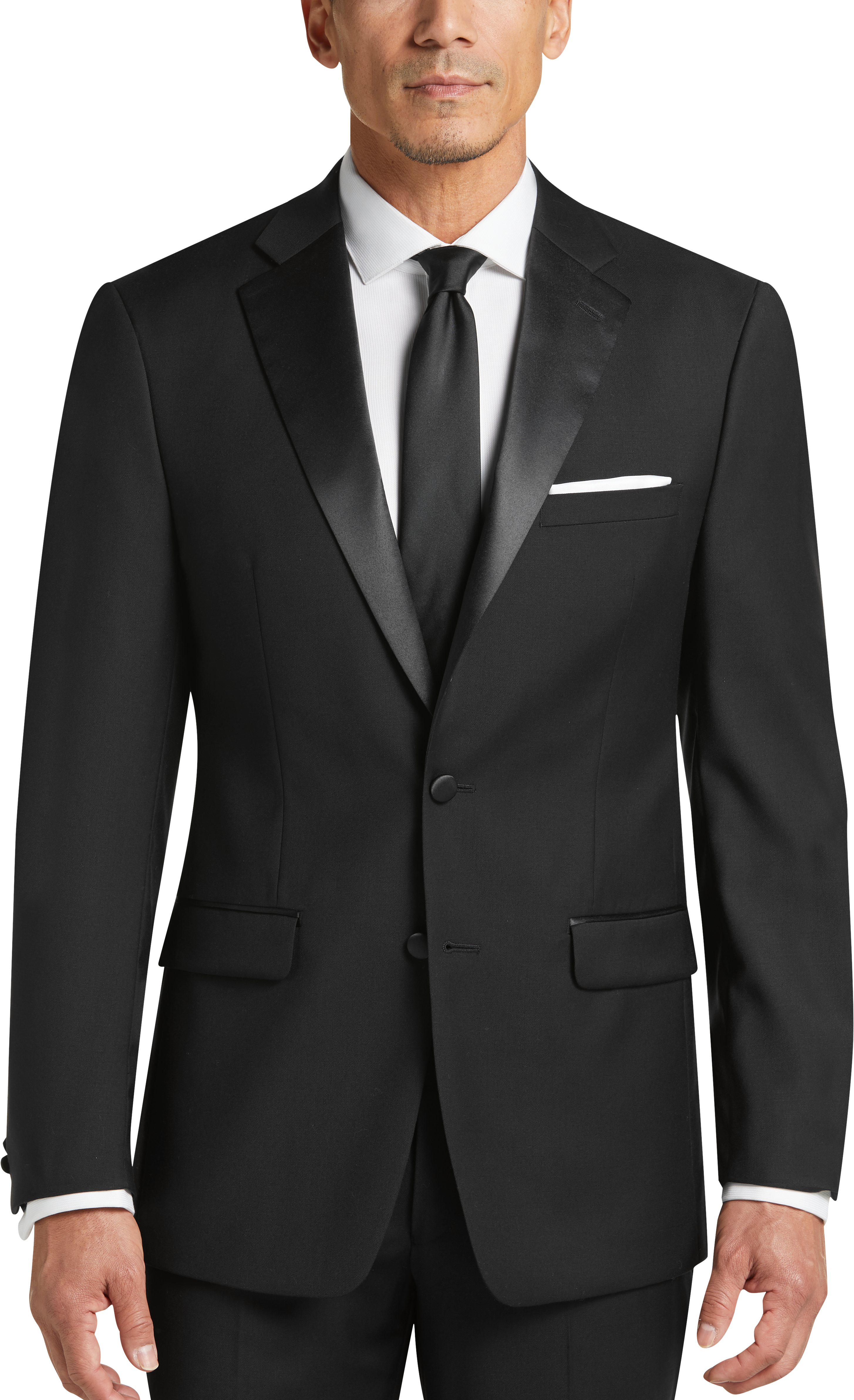 Calvin Klein X-Fit Slim Fit Notch Lapel Tuxedo Jacket, Black - Men's Suits  | Men's Wearhouse