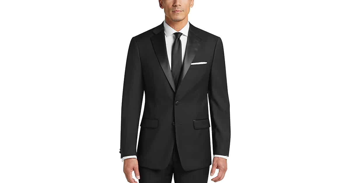 Calvin Klein X-Fit Slim Fit Notch Lapel Tuxedo Separates, Black - Men's  Suits | Men's Wearhouse