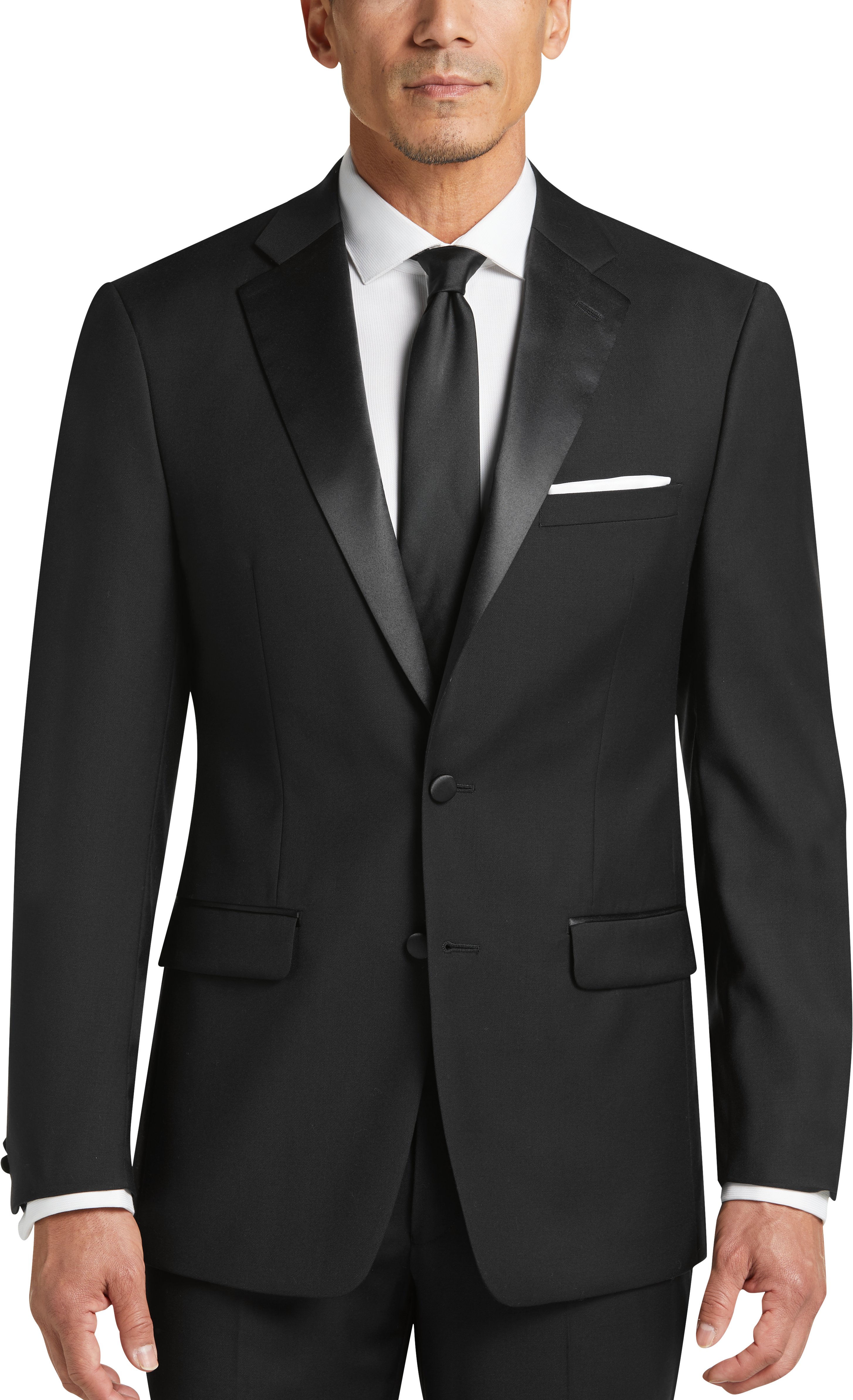 Men's Slim-Fit Infinite Stretch Black Tuxedo Suit Pants