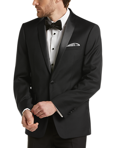 Calvin Klein Slim Fit Satin Shawl Collar Tuxedo Jacket, Black - Men's Suits  | Men's Wearhouse