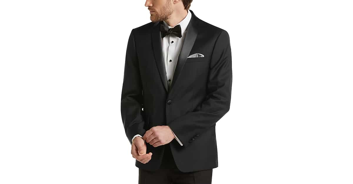 Calvin Klein Slim Fit Shawl Collar Tuxedo Separates, Black - Men's Suits |  Men's Wearhouse