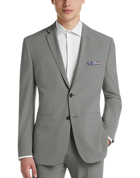 Perry Ellis Premium Light Gray Extreme Slim Fit Tech Suit - Men's Sale ...