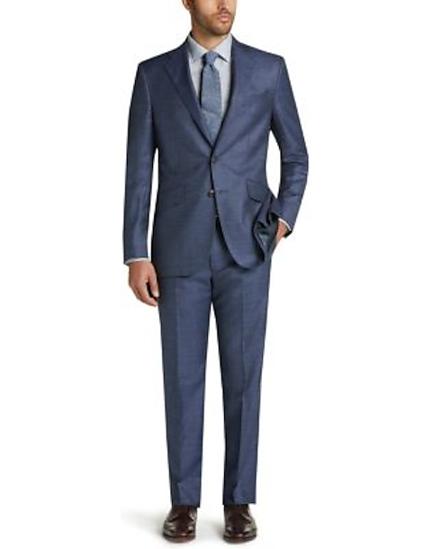 Joseph Abboud Collection Blue Modern Fit Wool & Silk Suit - Men's Suits ...