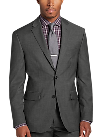 Awearness Kenneth Cole Executive Fit Suit Separates Coat, Gray Herringbone