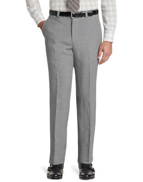 Joseph Abboud Collection Medium Gray Modern Fit Linen Suit Separates ...