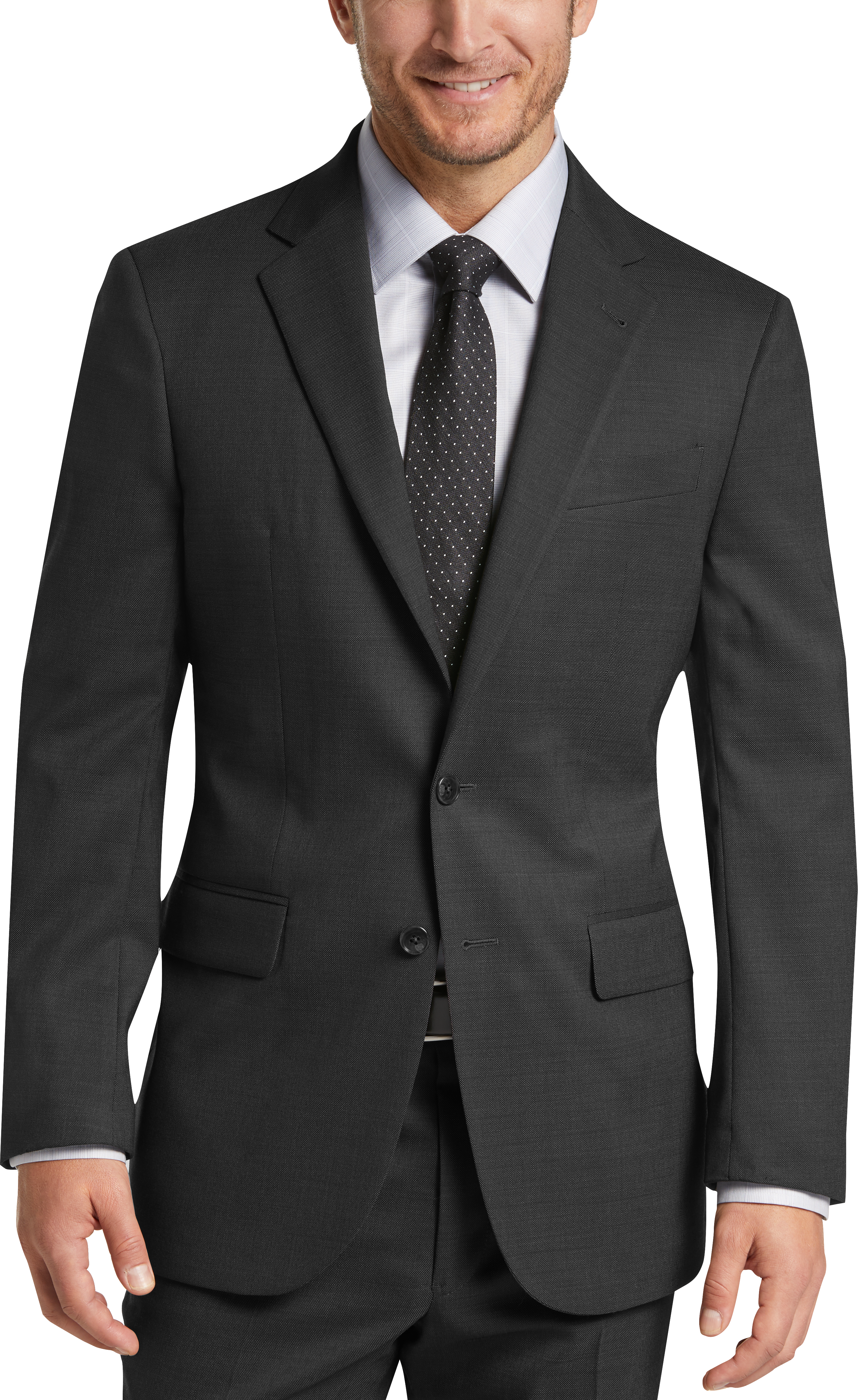 Mens Vested 3-Piece Suits, Suits - Joseph Abboud Tic Modern Fit Suit Separates, Charcoal - Men's Wearhouse