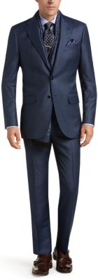 Joseph Abboud Collection Blue Plaid Modern Fit Suit - Men's Sale | Men ...