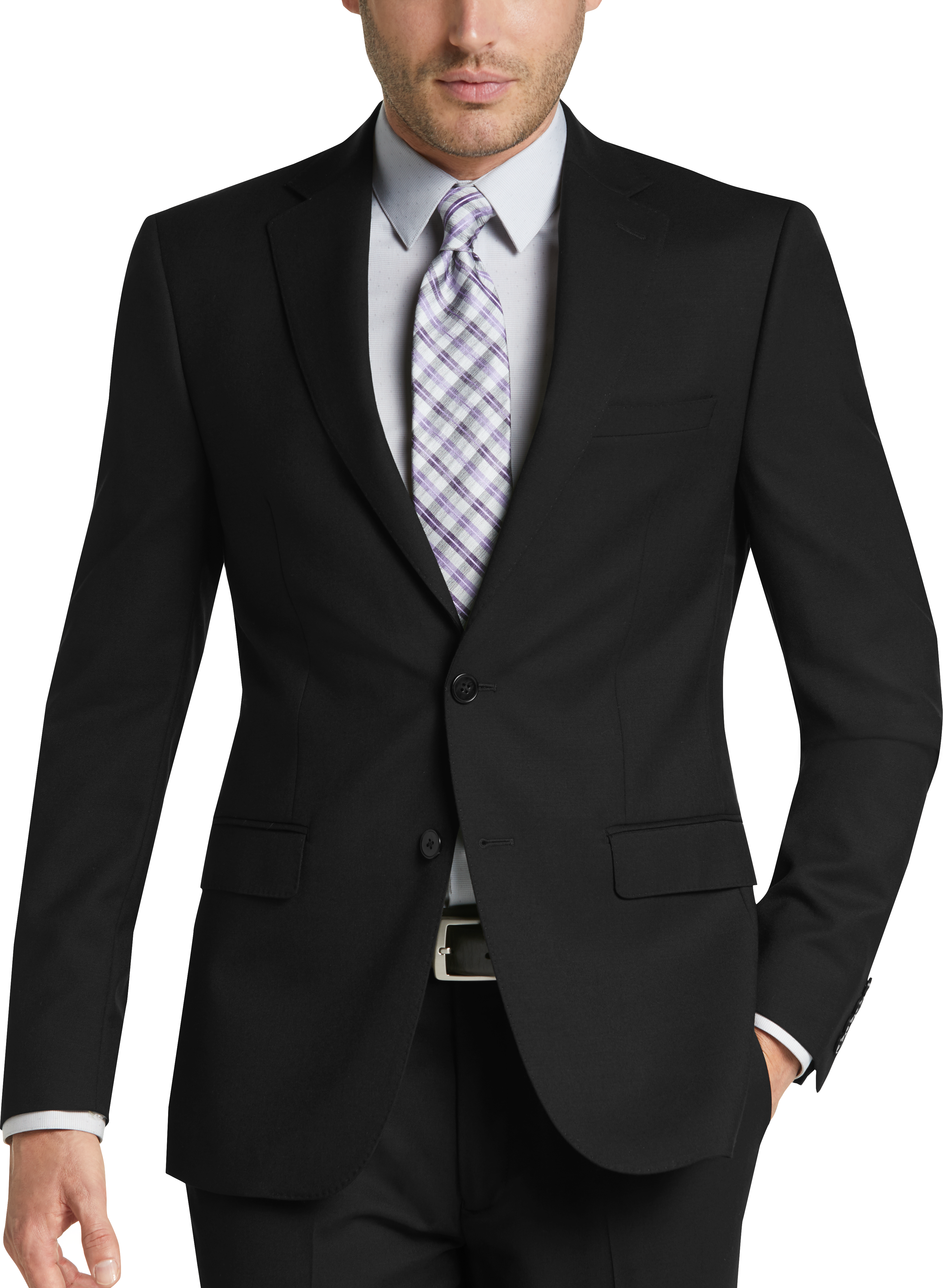 Calvin Klein X-Fit Black Slim Fit Suit - Men's Sale | Men's Wearhouse