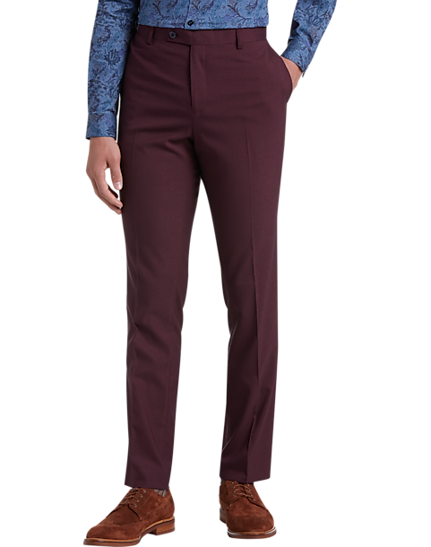 Paisley & Gray Slim Fit Suit Separates Pants, Dark Berry - Men's Suits ...