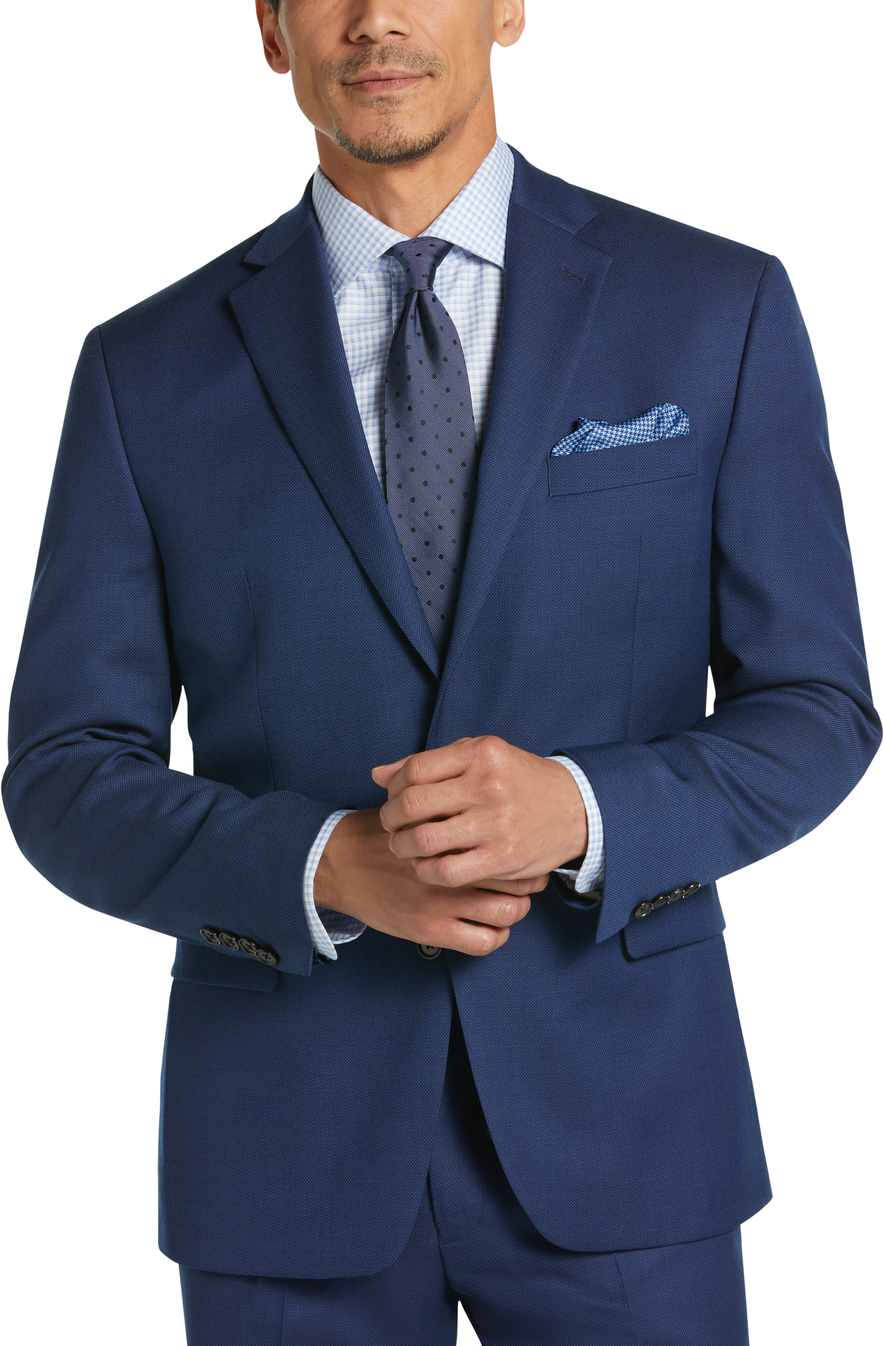 Lauren by Ralph Lauren Blue Nailhead Classic Fit Suit - Men's Sale ...