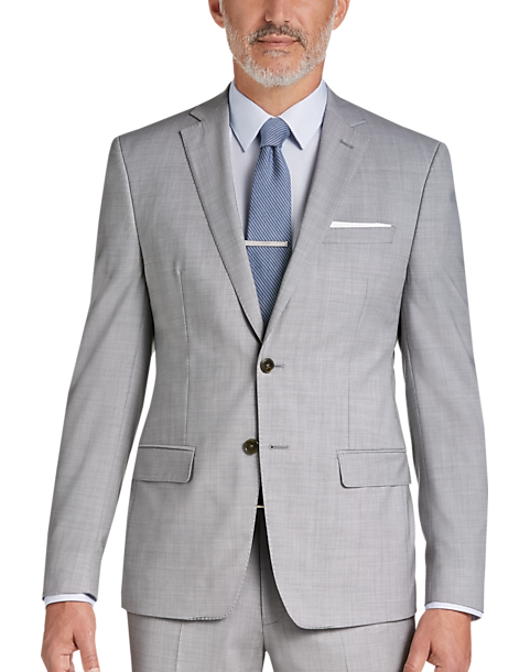 Calvin Klein X-Fit Infinite Stretch Light Gray Extreme Slim Fit Suit -  Men's Sale | Men's Wearhouse