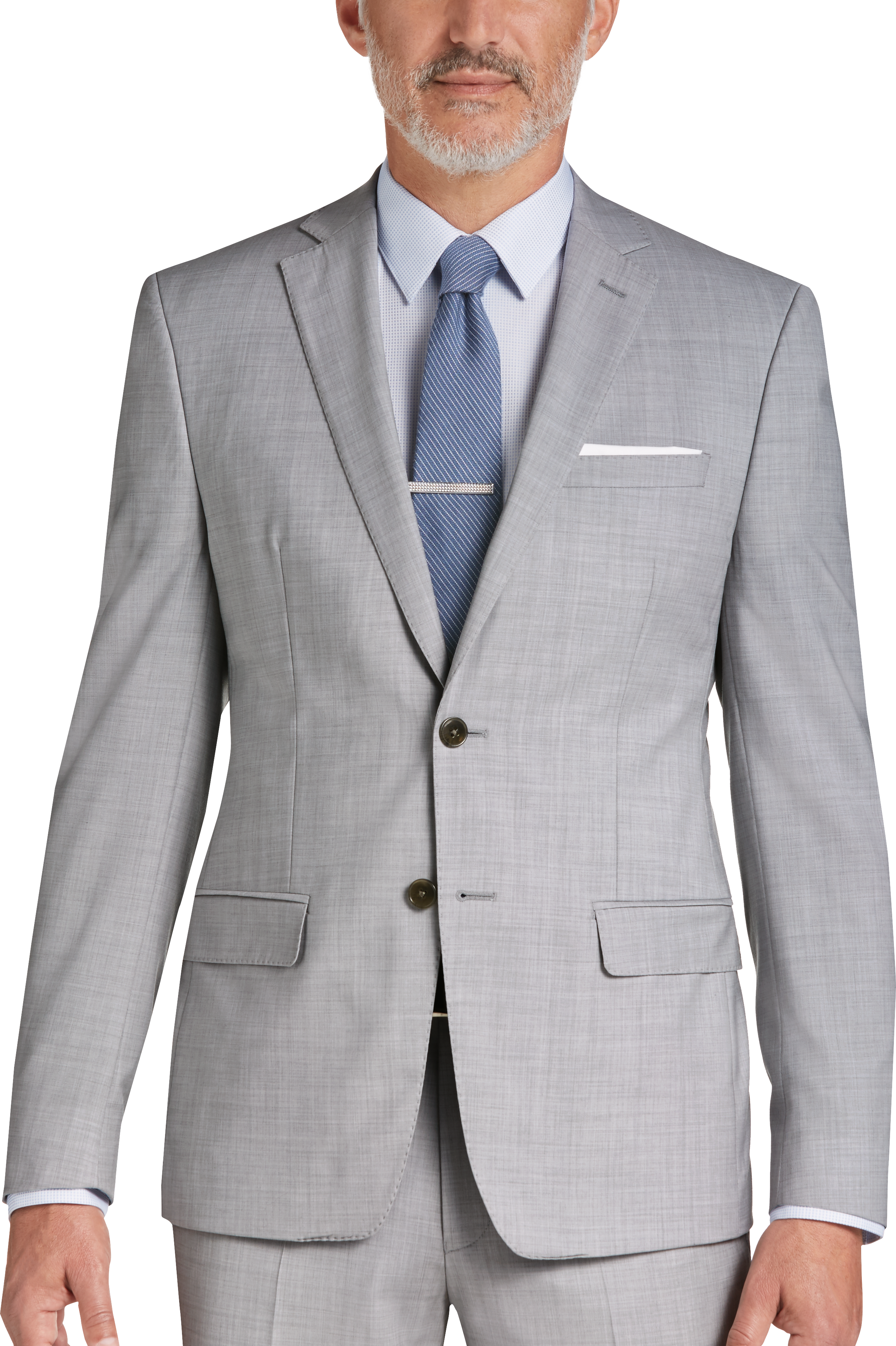 Calvin Klein X-Fit Infinite Stretch Light Gray Extreme Slim Fit Suit ...