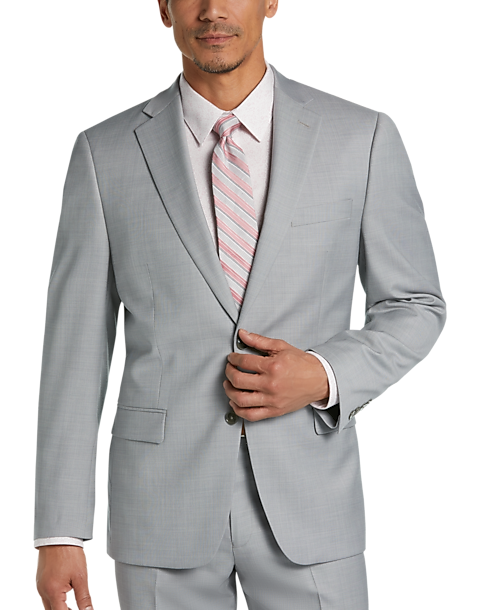 Calvin Klein Light Gray Sharkskin Modern Fit Suit - Men's Sale | Men's  Wearhouse