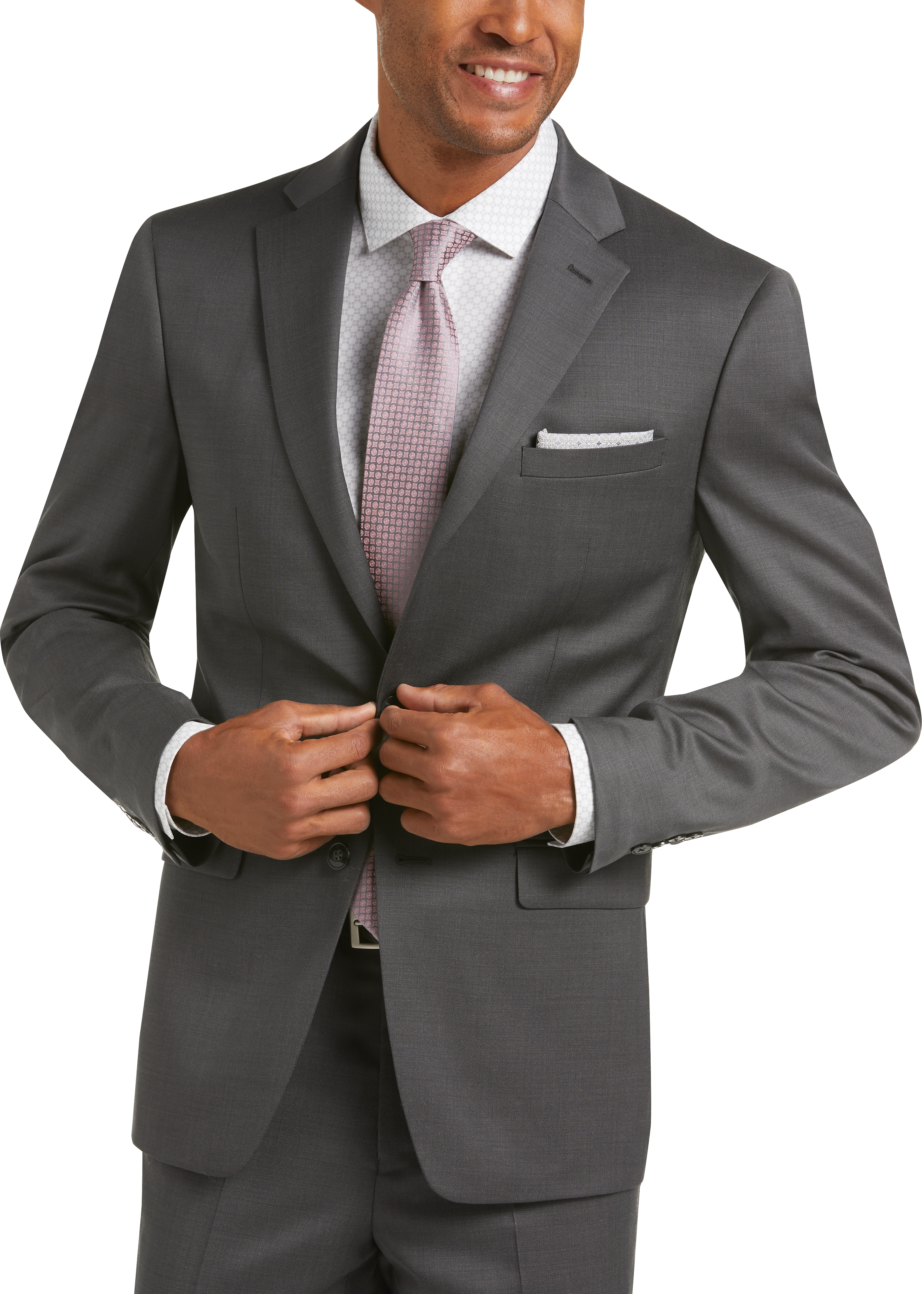 Calvin Klein X-Fit Gray Pindot Slim Fit Suit Separates Coat - Men's Sale |  Men's Wearhouse