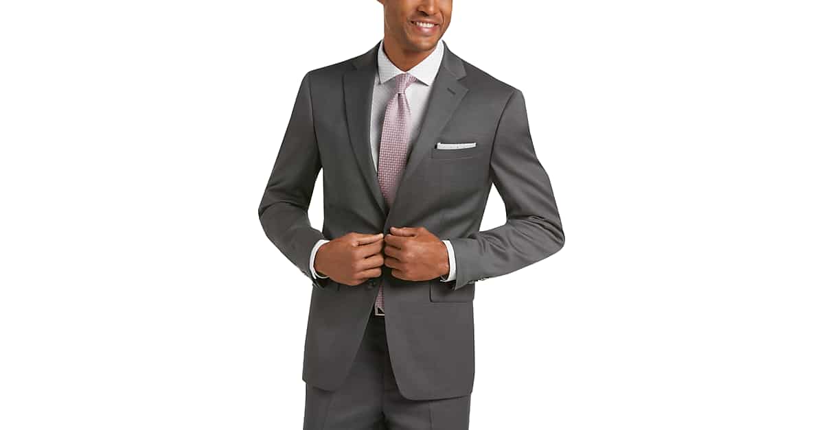 Calvin Klein X-Fit Gray Pindot Slim Fit Suit Separates Coat - Men's Sale |  Men's Wearhouse