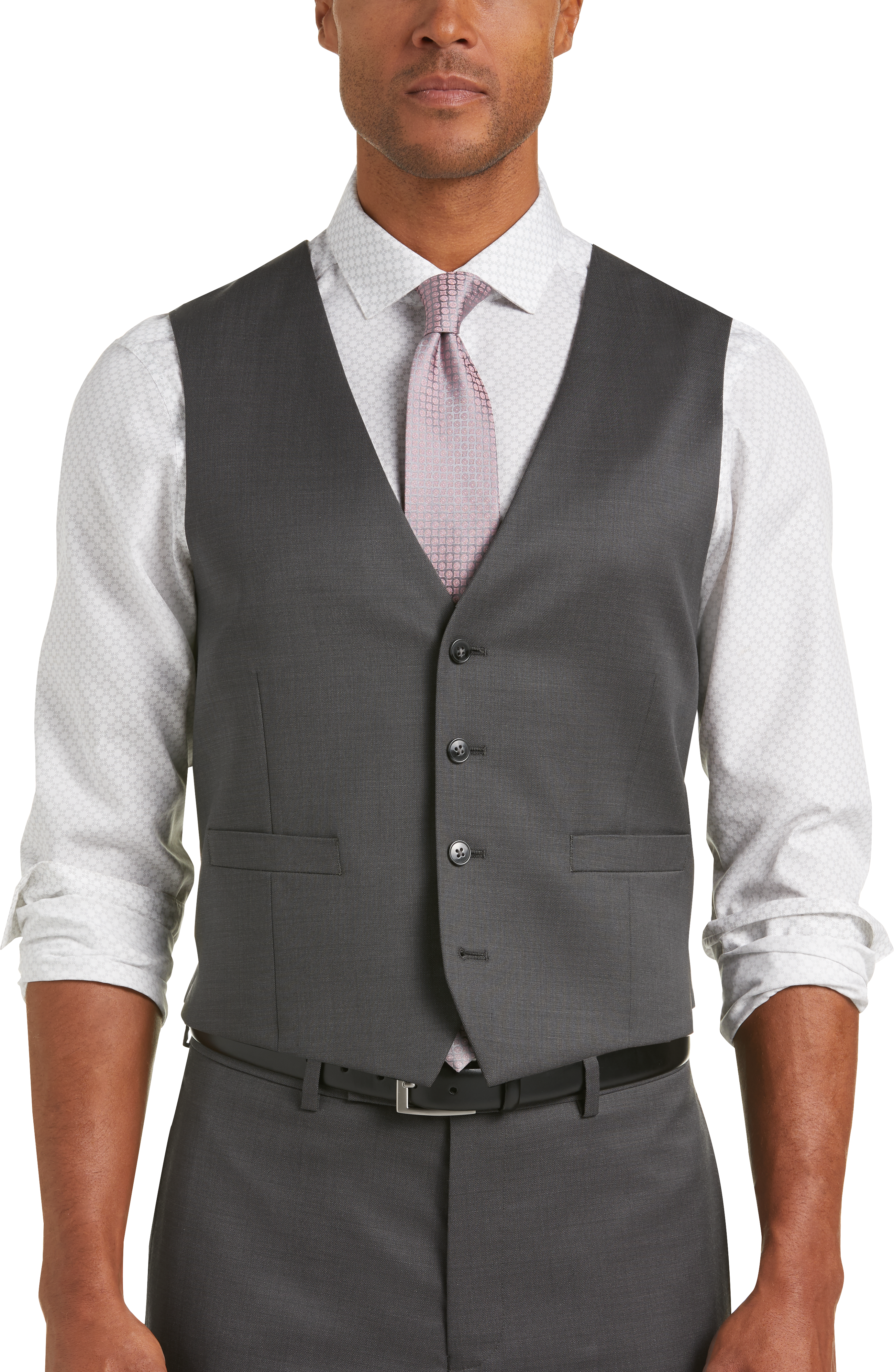verwijzen Master diploma retort Calvin Klein Gray Pindot Slim Fit Suit Separates Vest - Men's Big & Tall |  Men's Wearhouse