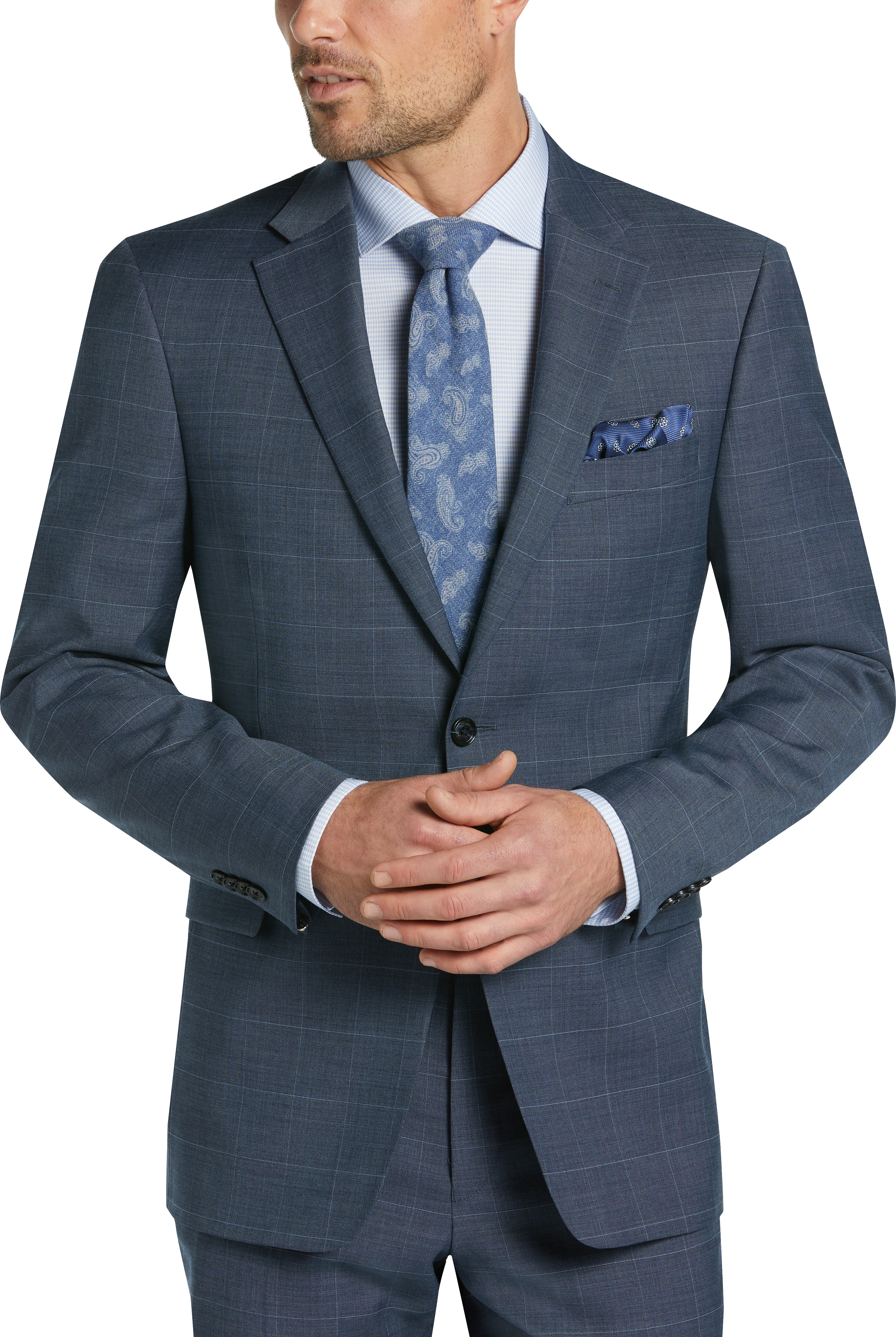 men's wearhouse tommy hilfiger blue suit