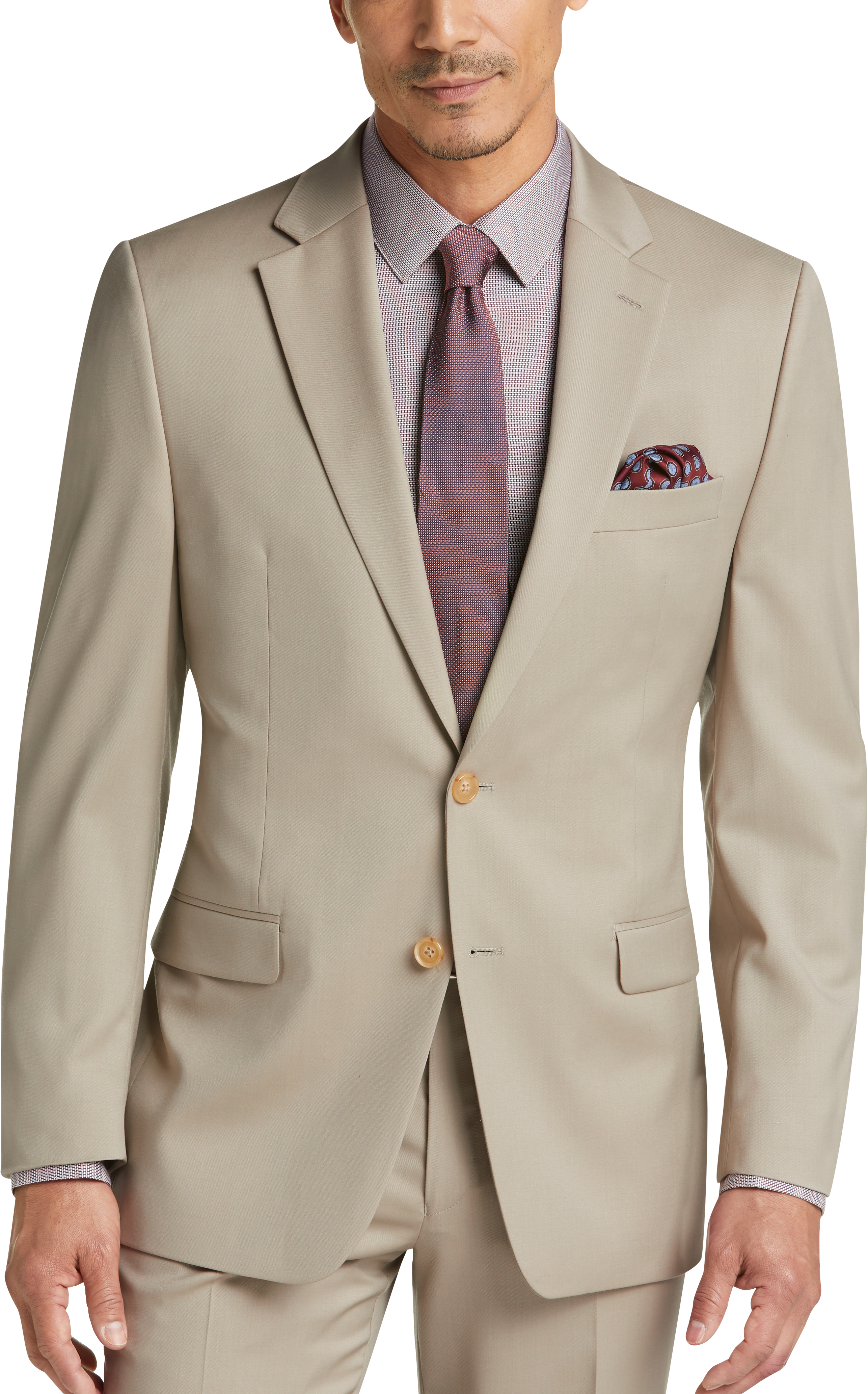 Lauren by Ralph Lauren Tan Classic Fit Suit - Men's Suits | Men's Wearhouse