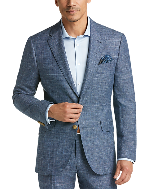 Joseph Abboud Limited Edition Blue Plaid Slim Fit Suit - Men's Sale ...