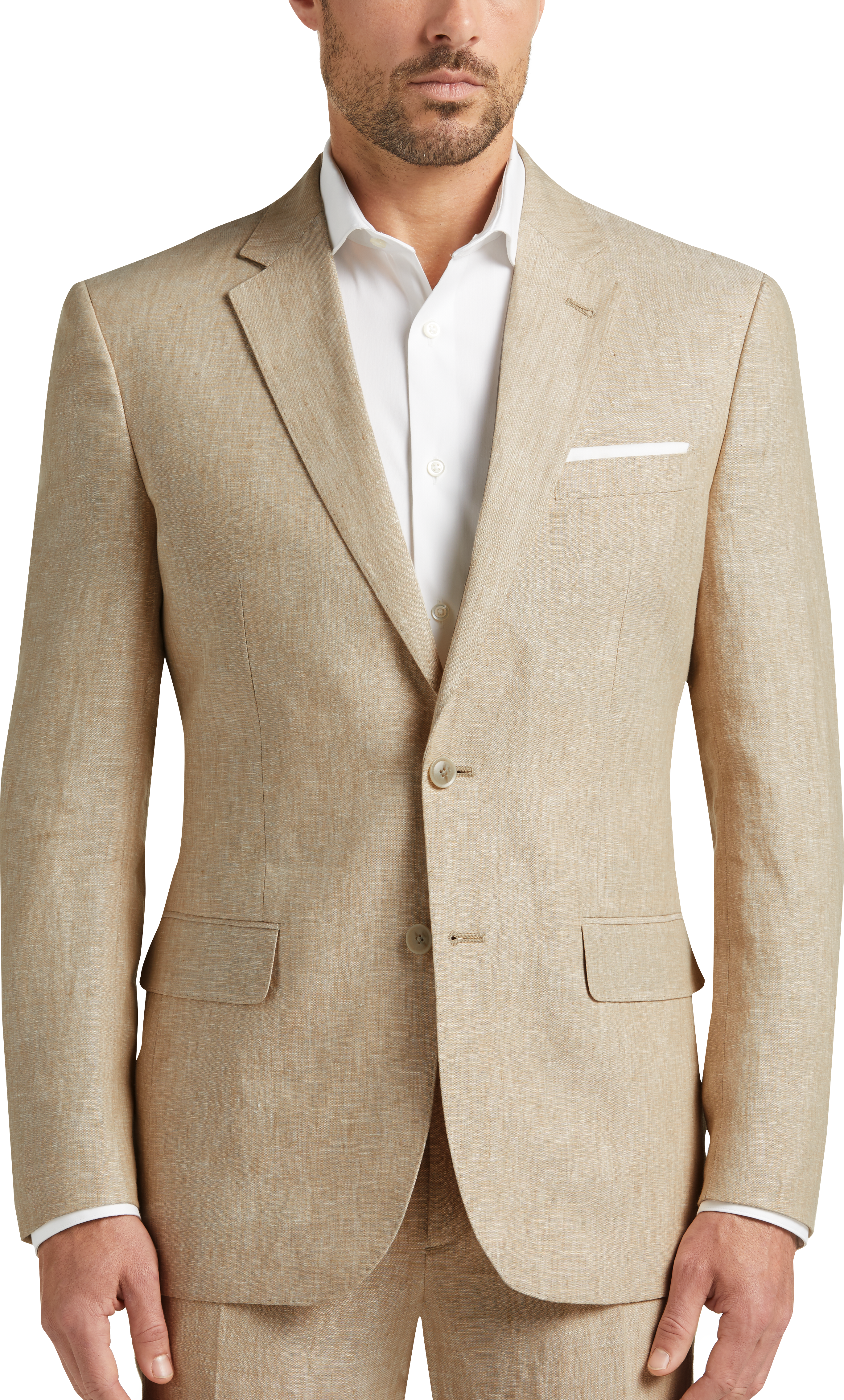 JOE Joseph Abboud Linen Slim Fit Suit Separates, Tan - - Men's Wearhouse