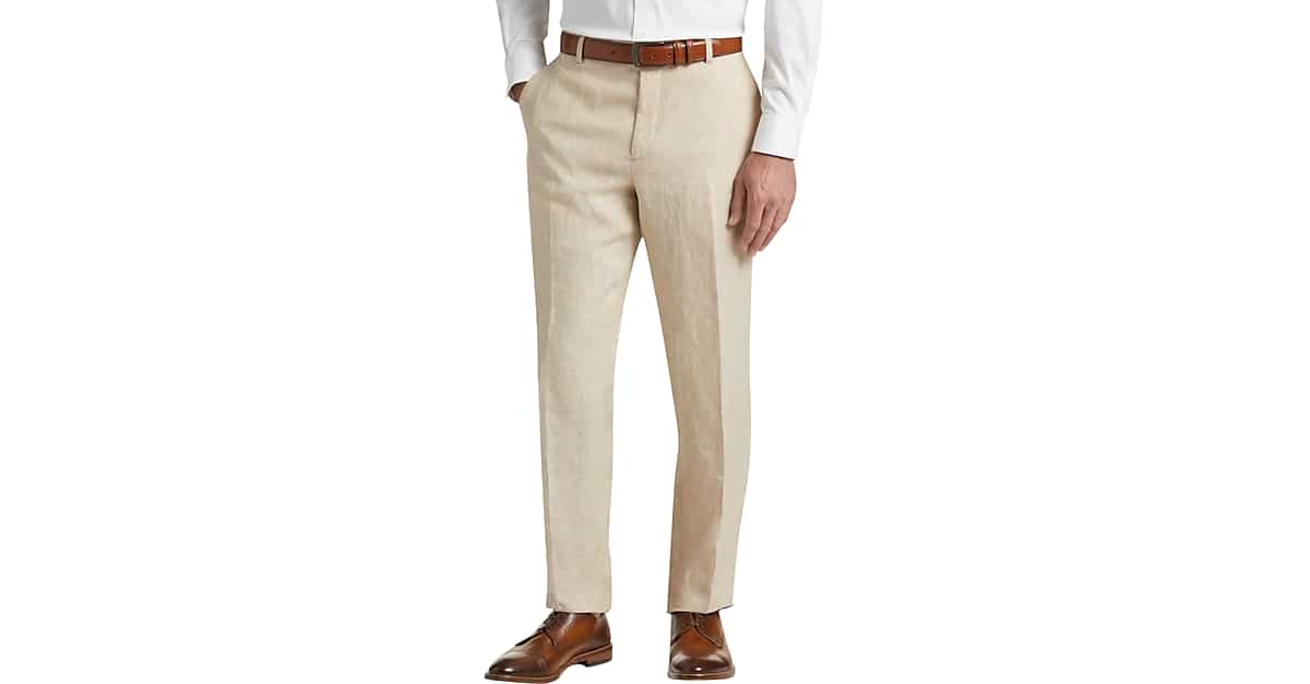 JOE Joseph Abboud Linen Slim Fit Suit Separates Dress Pant, Tan - Men's  Suits | Men's Wearhouse