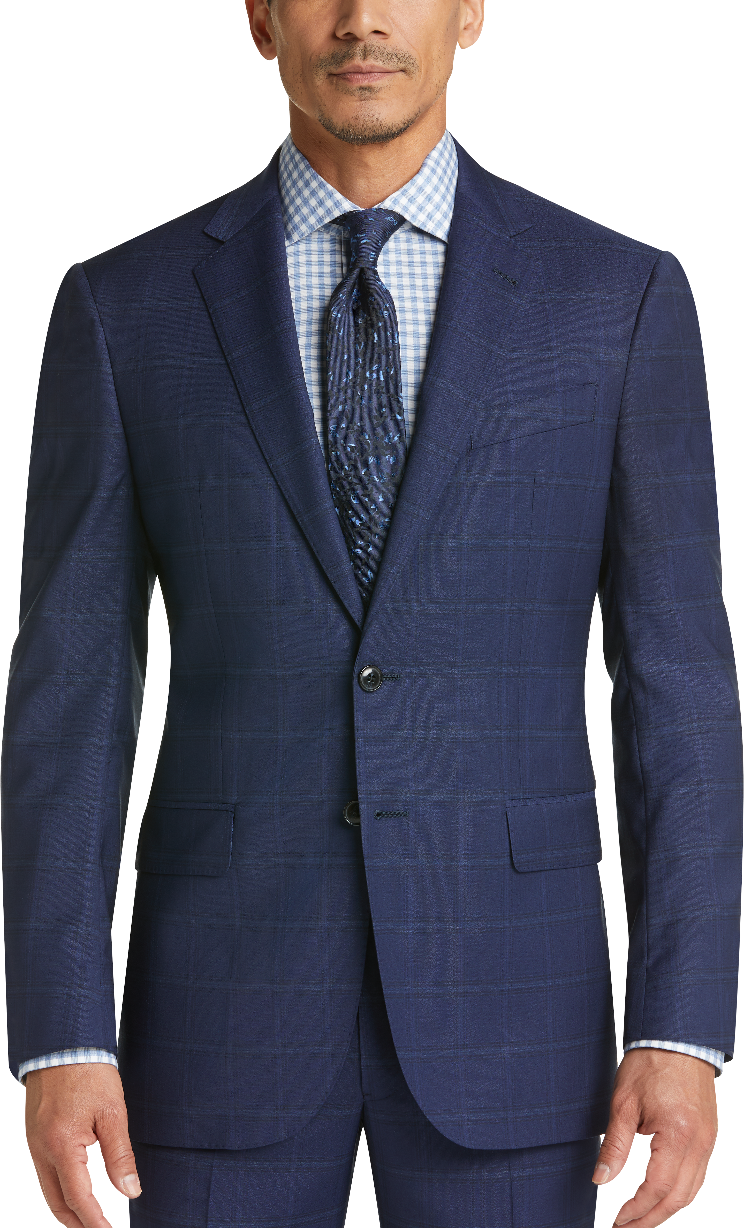 Joseph Abboud Heritage Blue Plaid Modern Fit Suit - Men's Sale | Men's ...