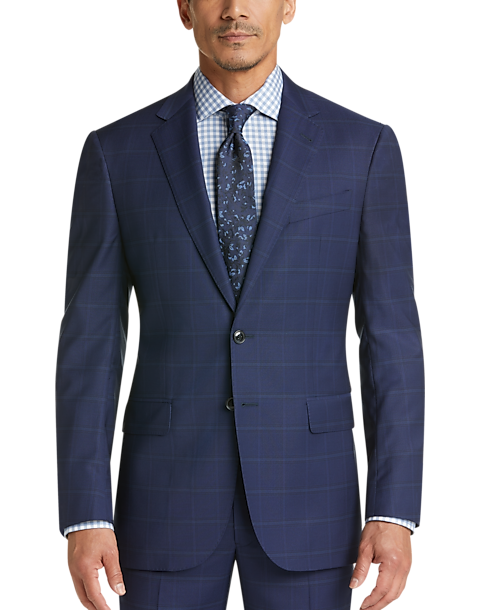 Joseph Abboud Heritage Blue Plaid Modern Fit Suit - Men's Sale | Men's ...