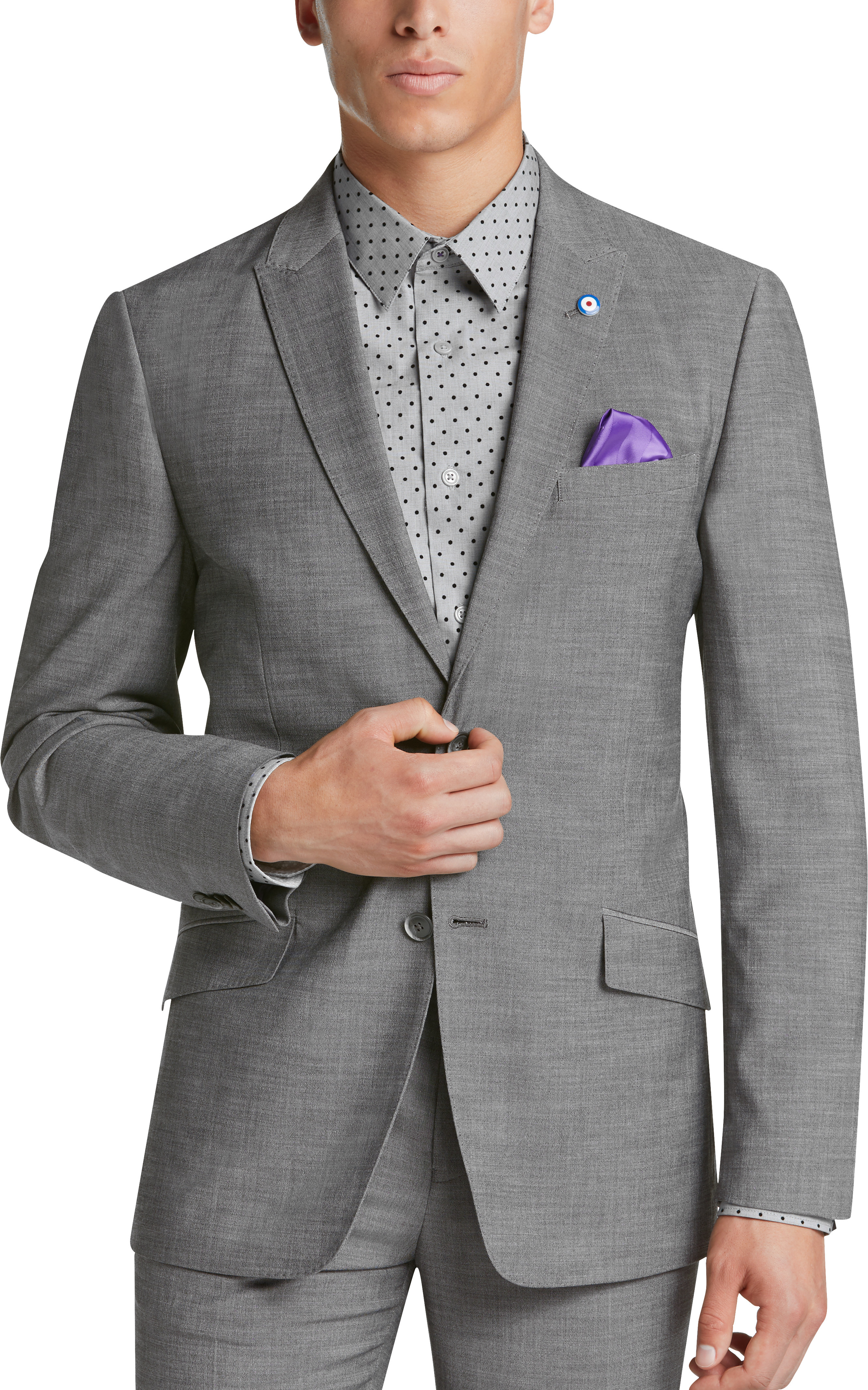 Ben Sherman Gray Extreme Slim Fit Suit Men S Suits Men S Wearhouse