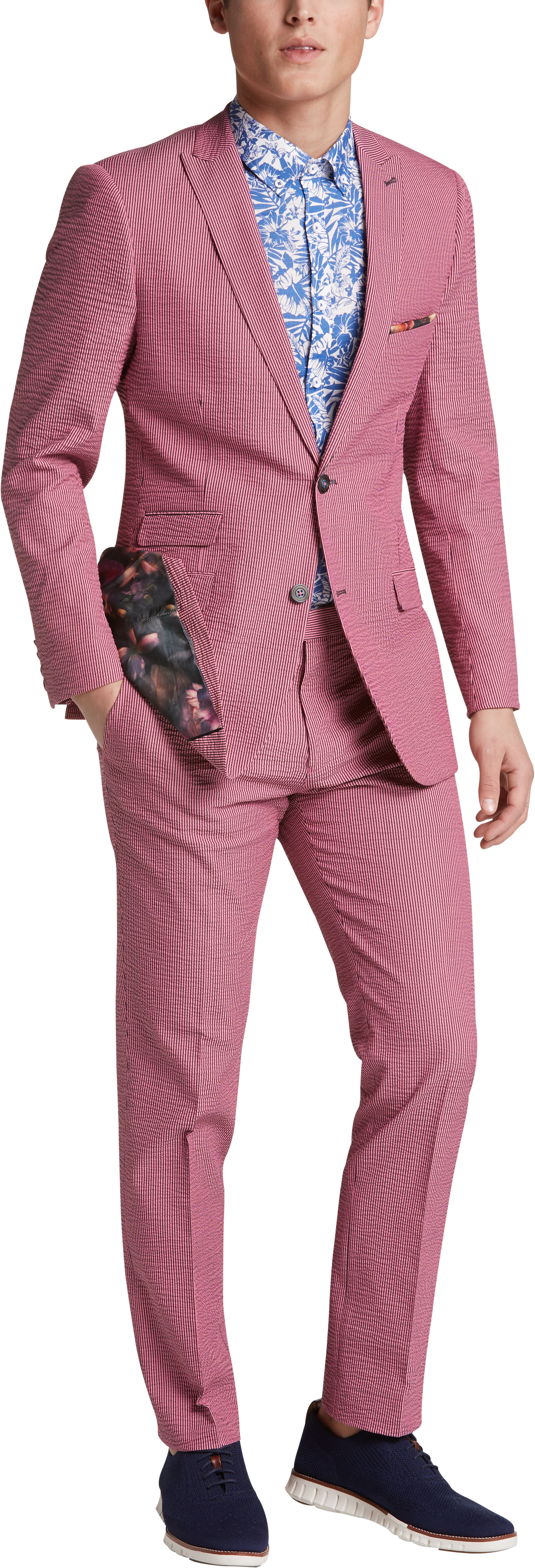 Paisley & Gray Slim Fit Suit Separates Coat, Pink Seersucker Stripe ...
