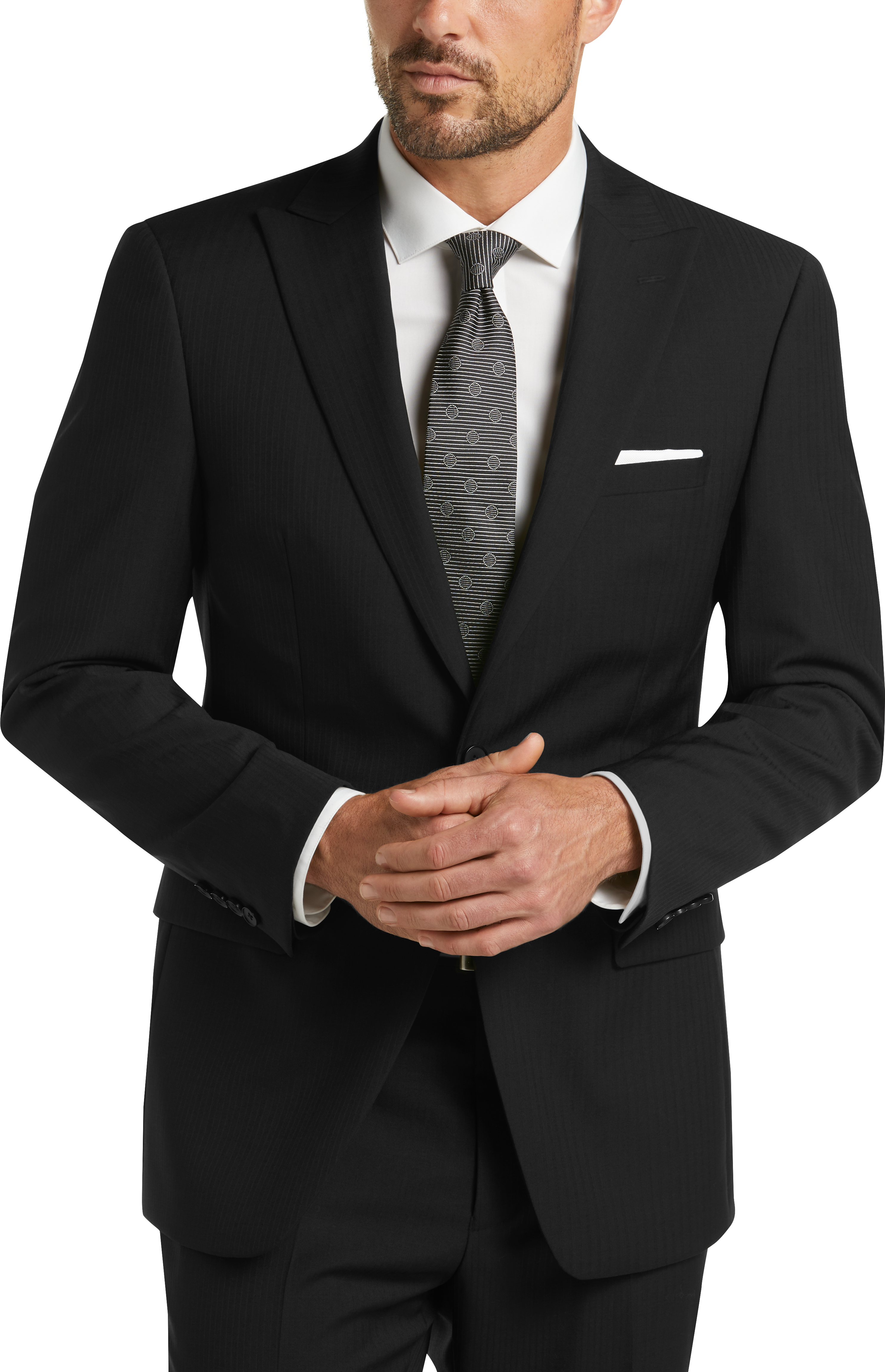 Calvin Klein Black Stripe Slim Fit Suit Men S Suits Men S Wearhouse