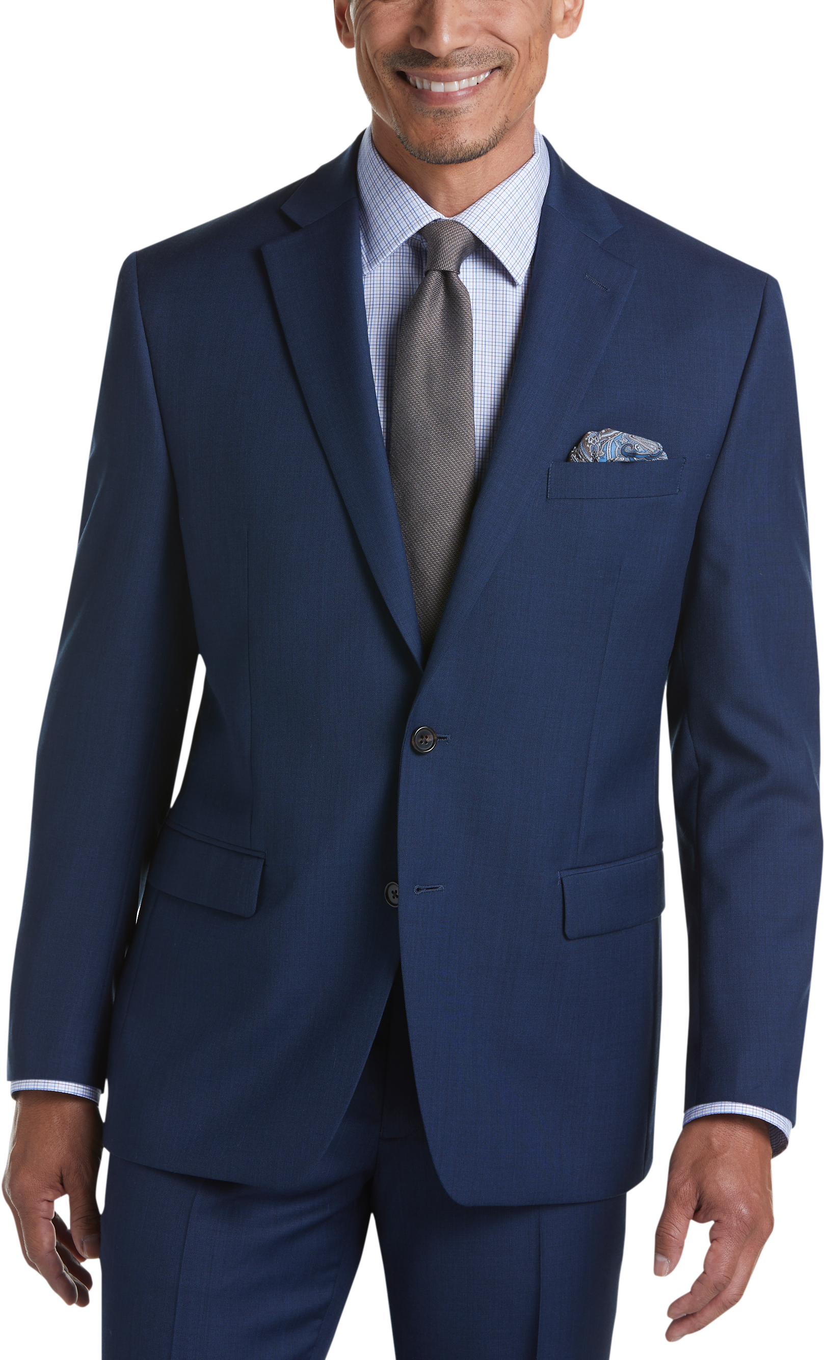 Lauren by Ralph Lauren Blue Sharkskin Classic Fit Suit - Men's Sale ...