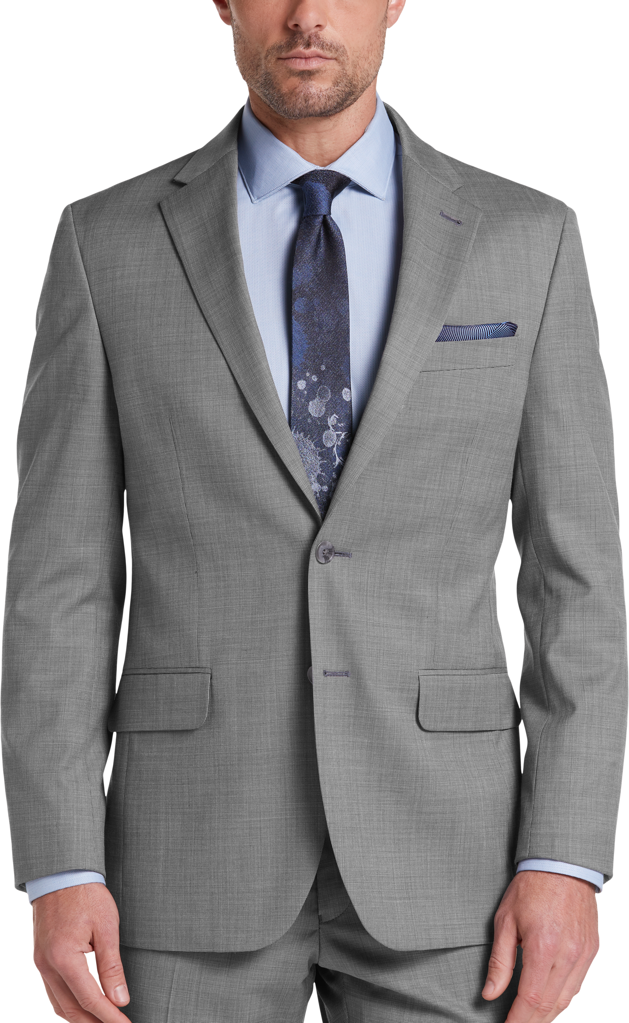 JOE Joseph Abboud Gray Tic Slim Fit Washable Suit - Men's Sale | Men's ...