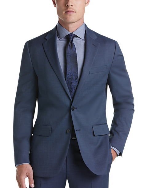 JOE Joseph Abboud Blue Tic Wool Blend Slim Fit Washable Suit