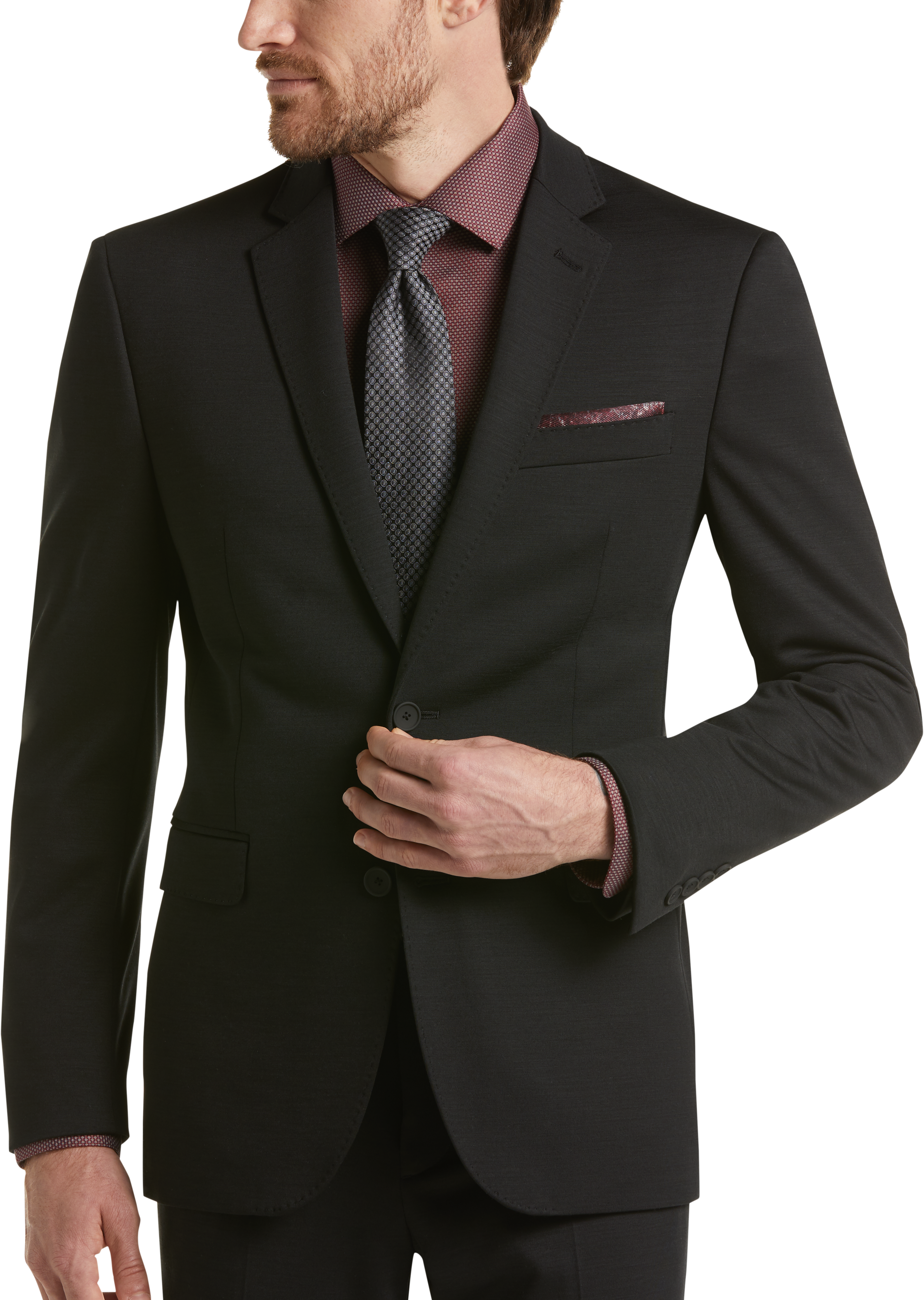 Awearness Kenneth Cole AWEAR-TECH Black Extreme Slim Fit Suit - Men's ...